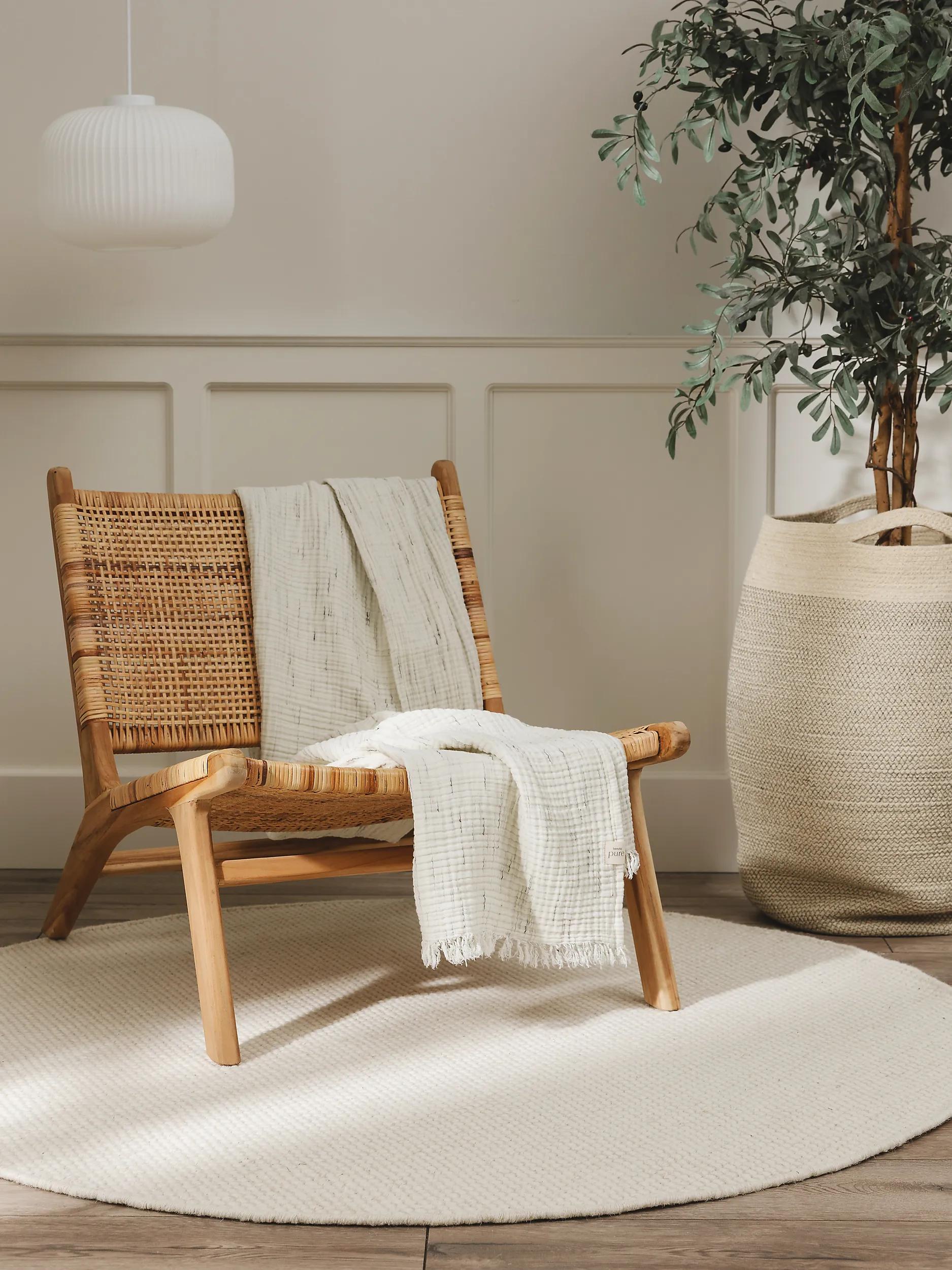 Cotton blanket Jona Cream