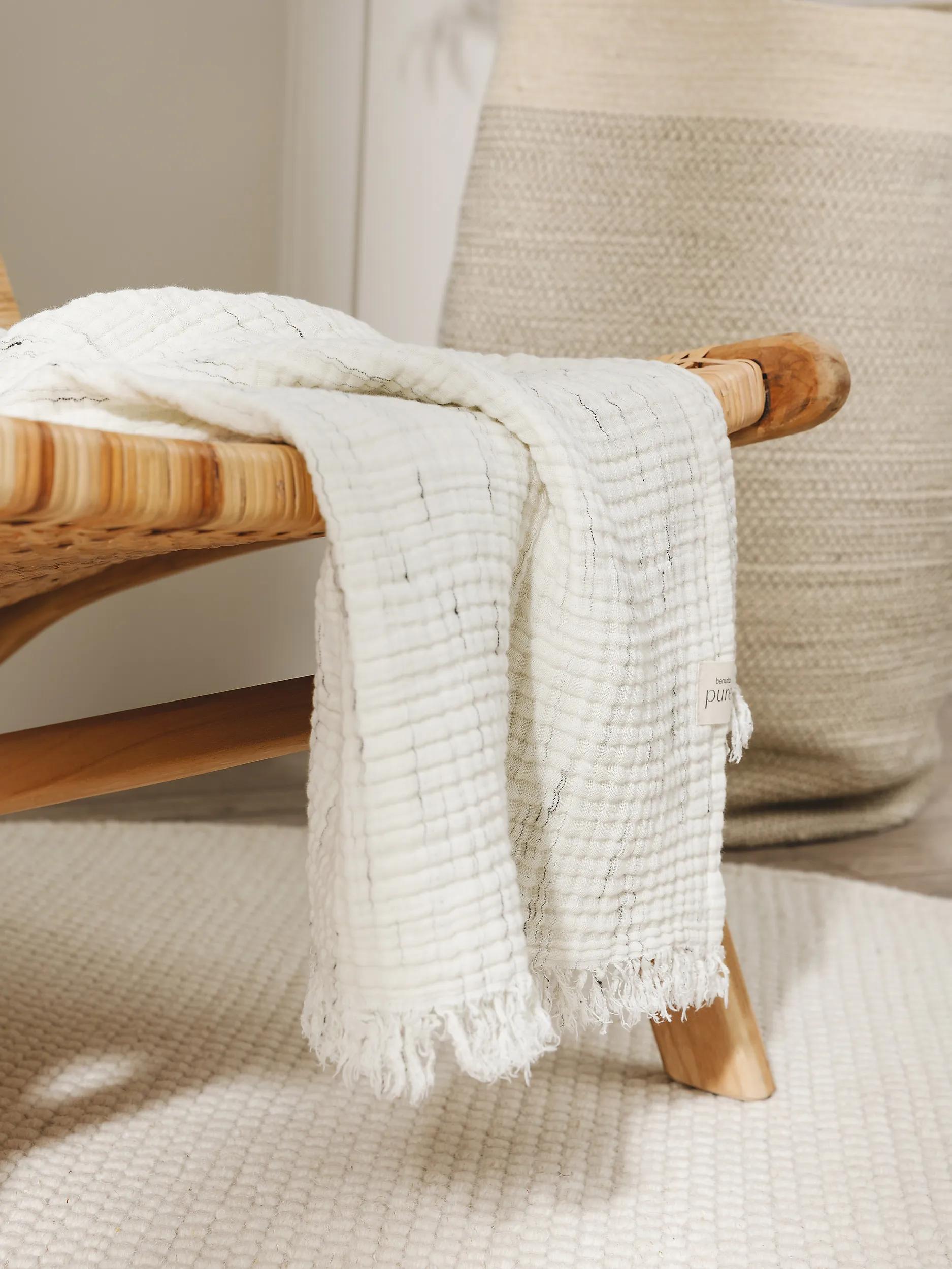 Cotton blanket Jona Cream