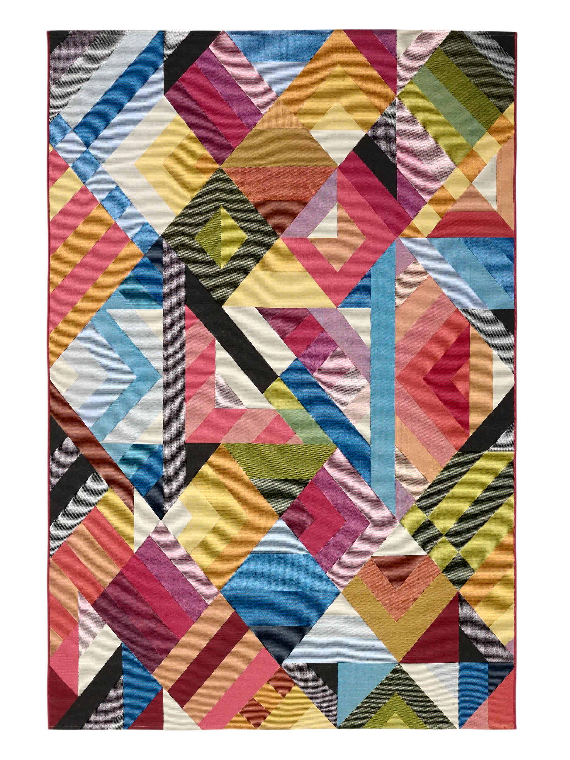 Alfombra de interior y exterior Jovis multicolor/azul