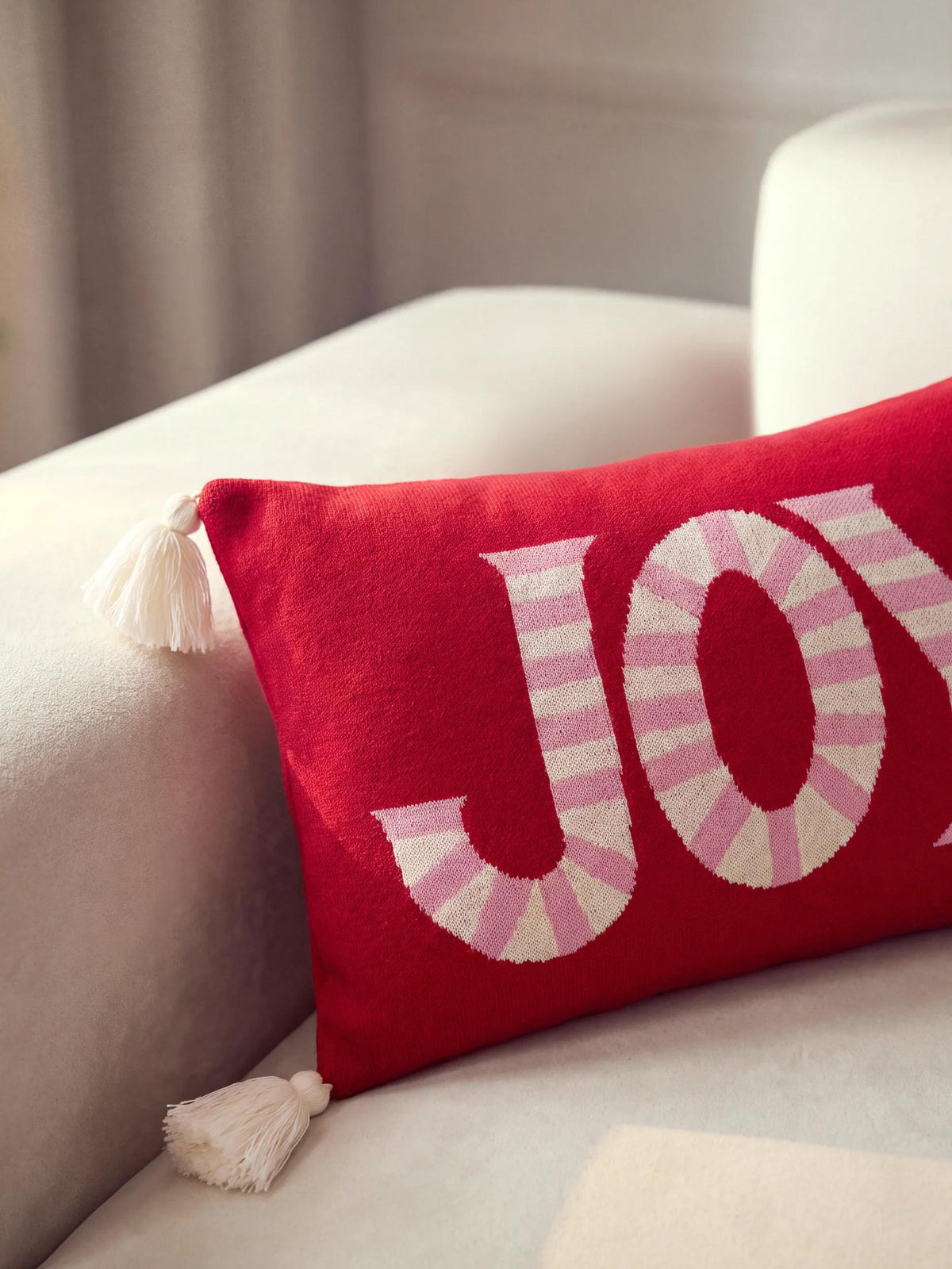 Christmas Cushion Joyful Red