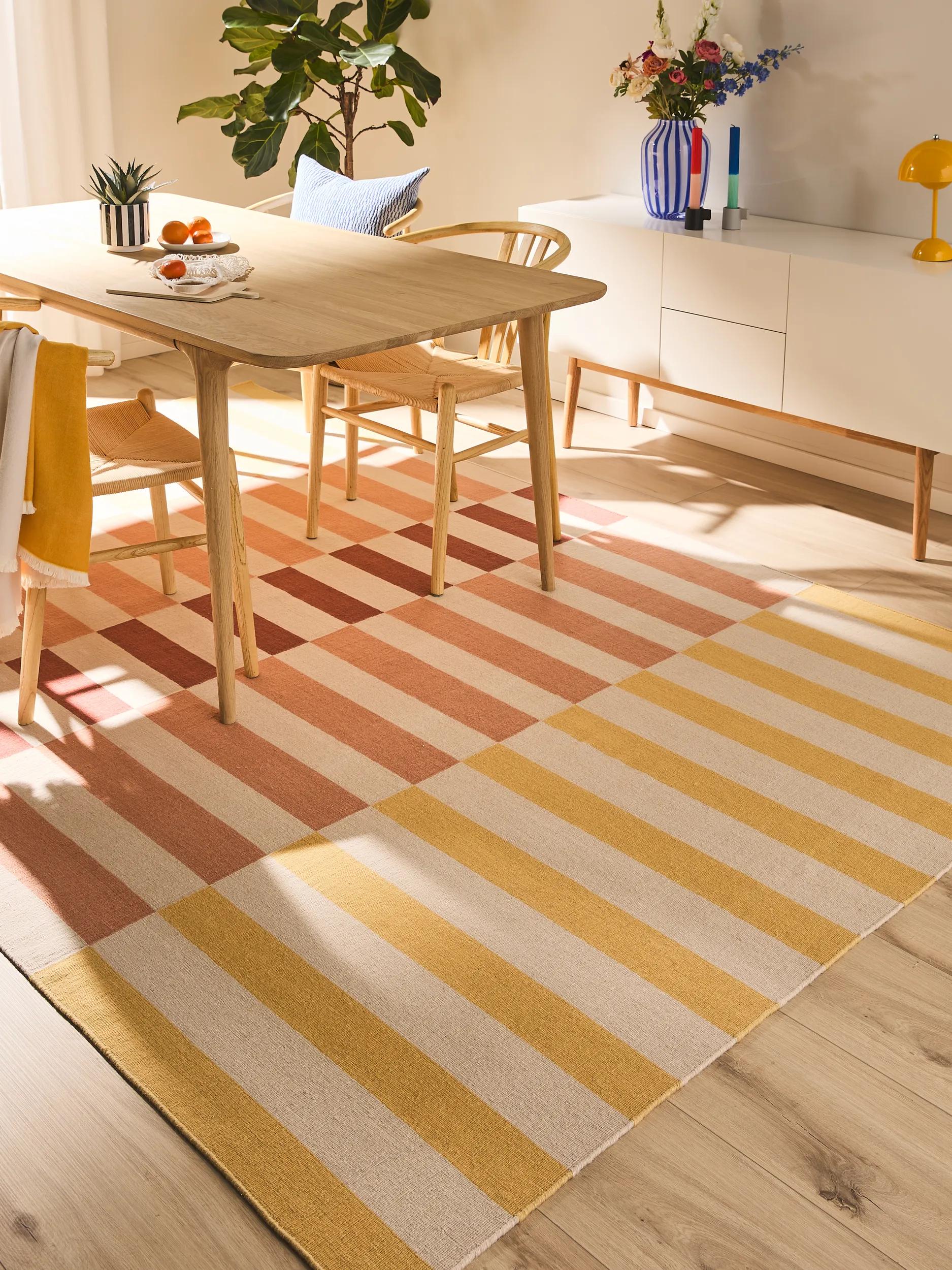 Flat Weave Rug Judith Multicolour/Yellow