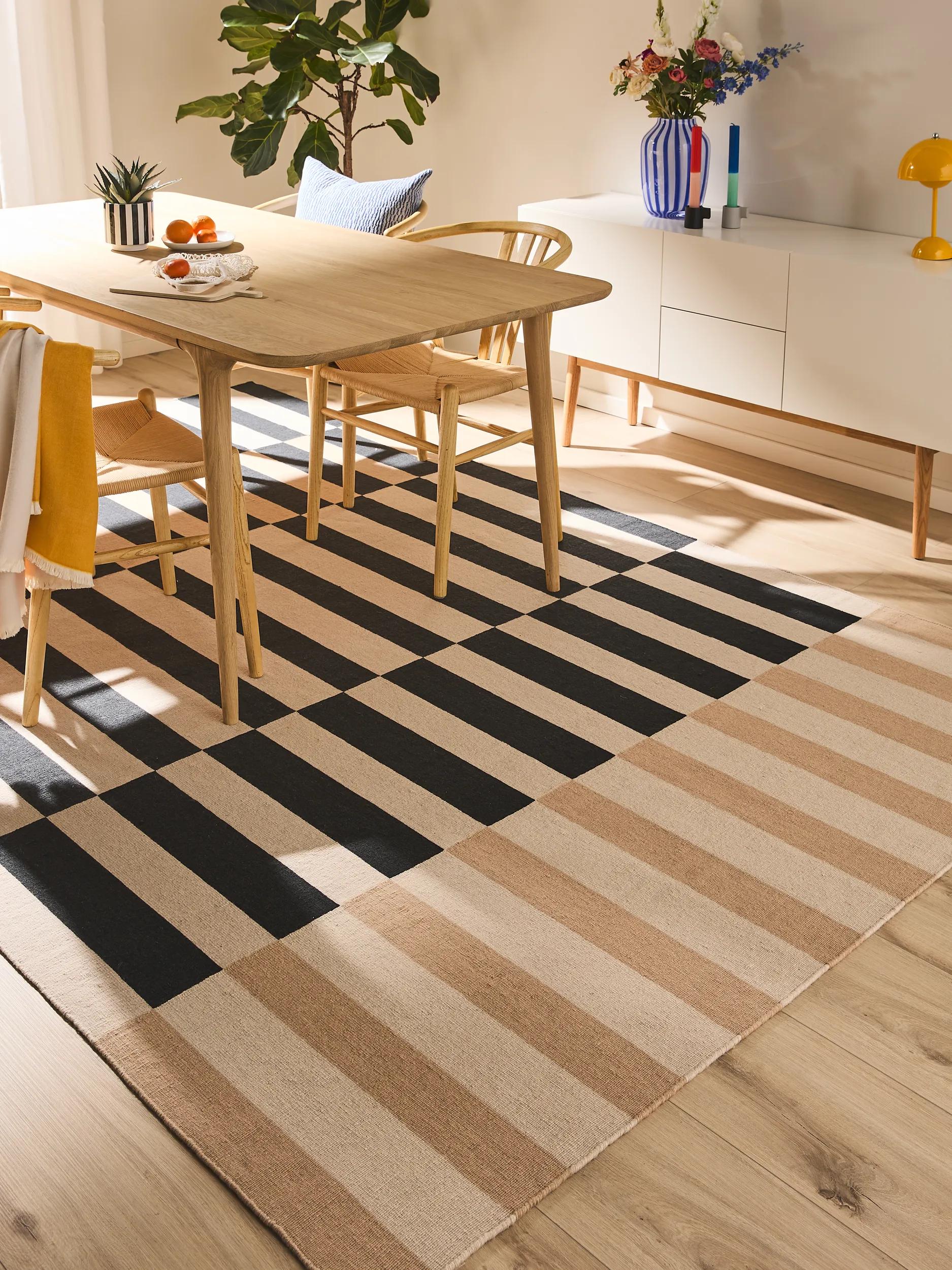 Flat Weave Rug Judith Beige/Black