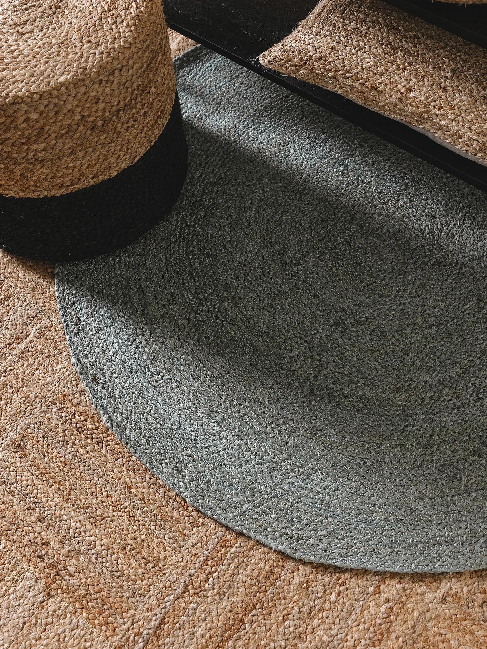 Tapis en jute Jutta Menthe