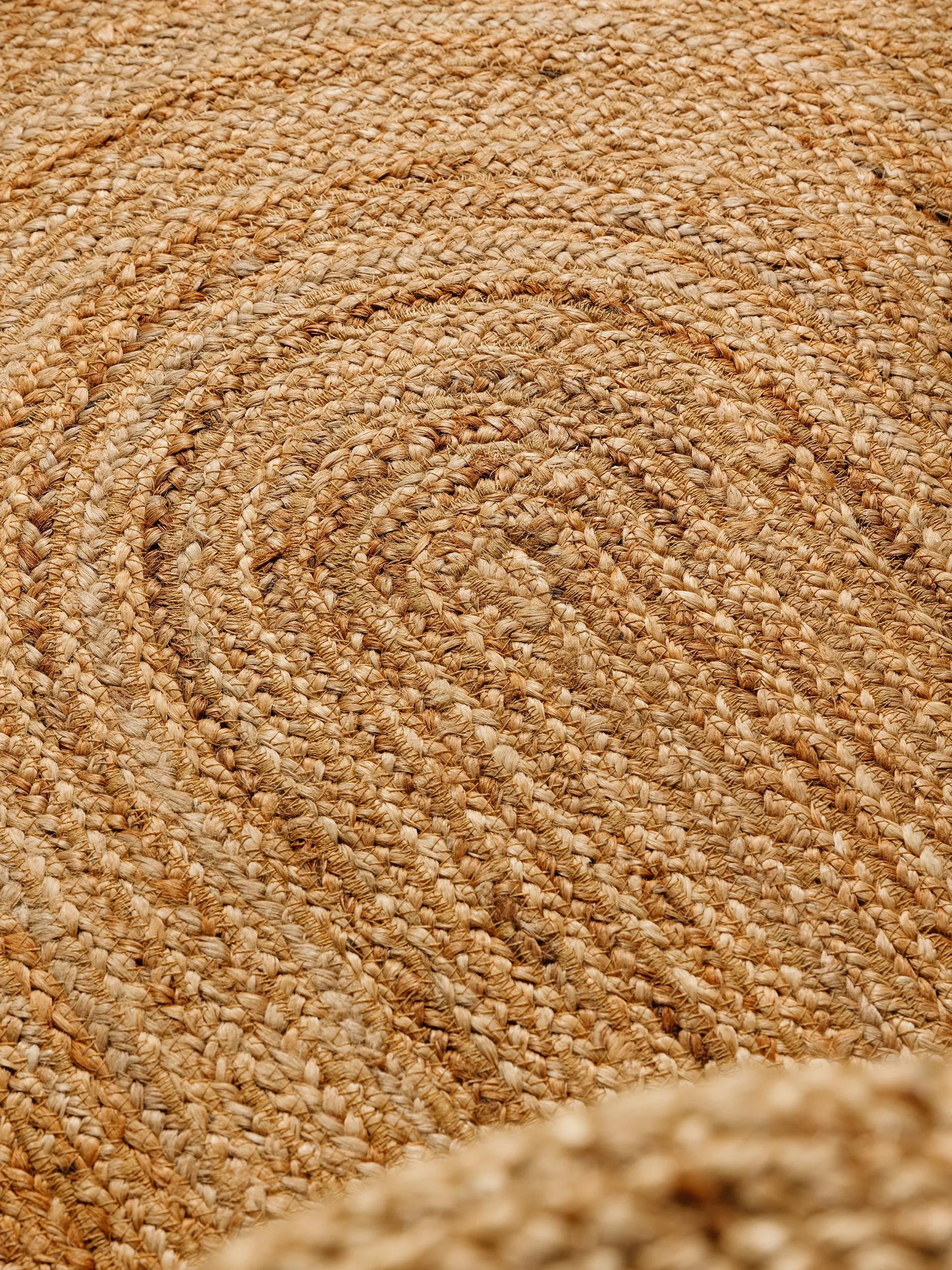 Tapis en jute ovale Jutta marron clair