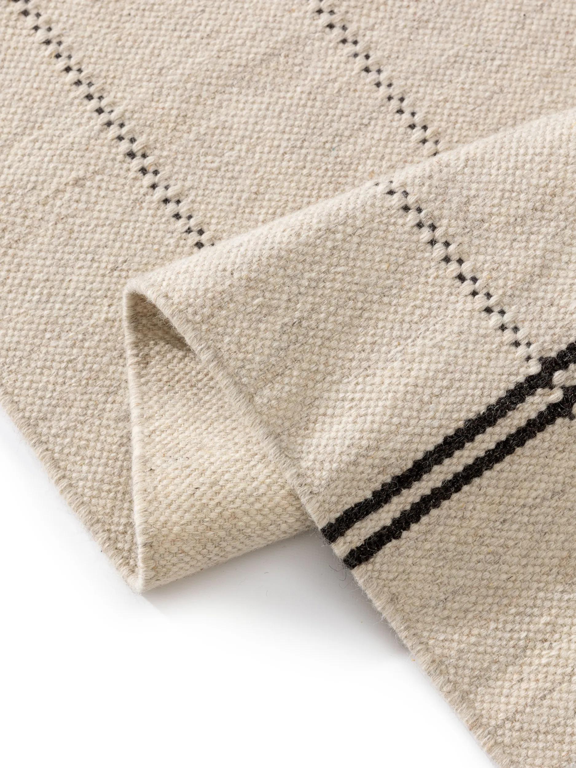 Wool Rug Kambiz Cream/Charcoal