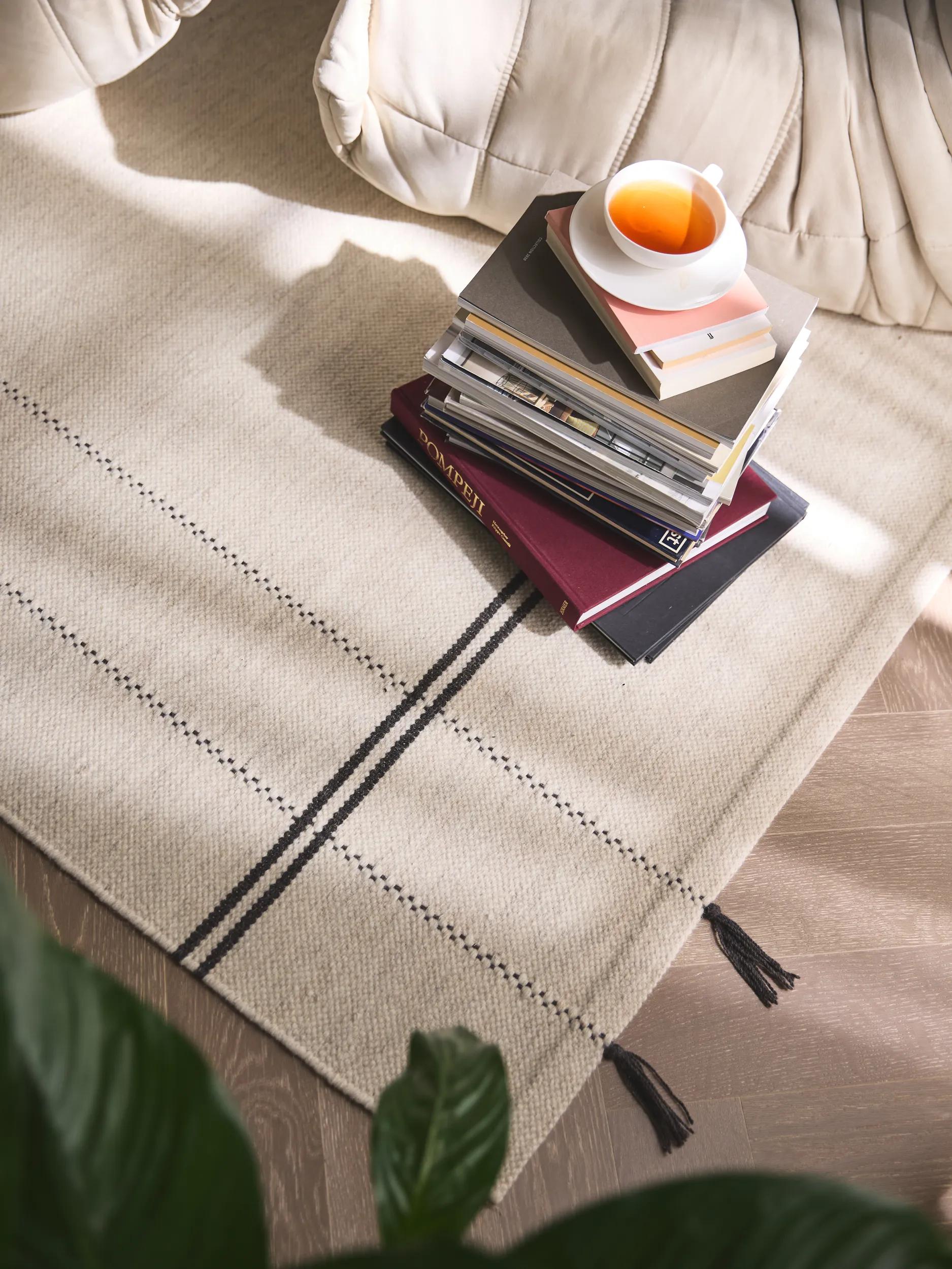 Wool Rug Kambiz Cream/Charcoal