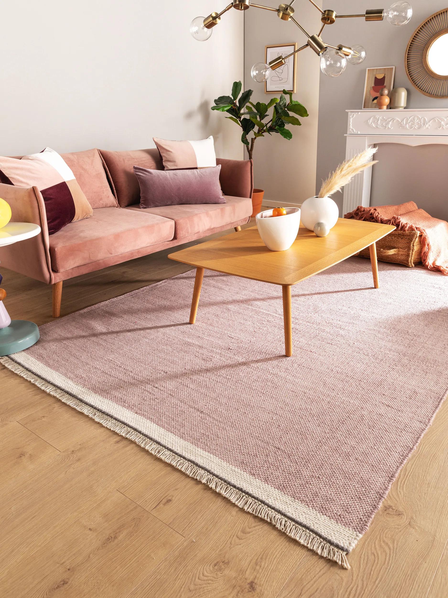 Wool Rug Karla Pink