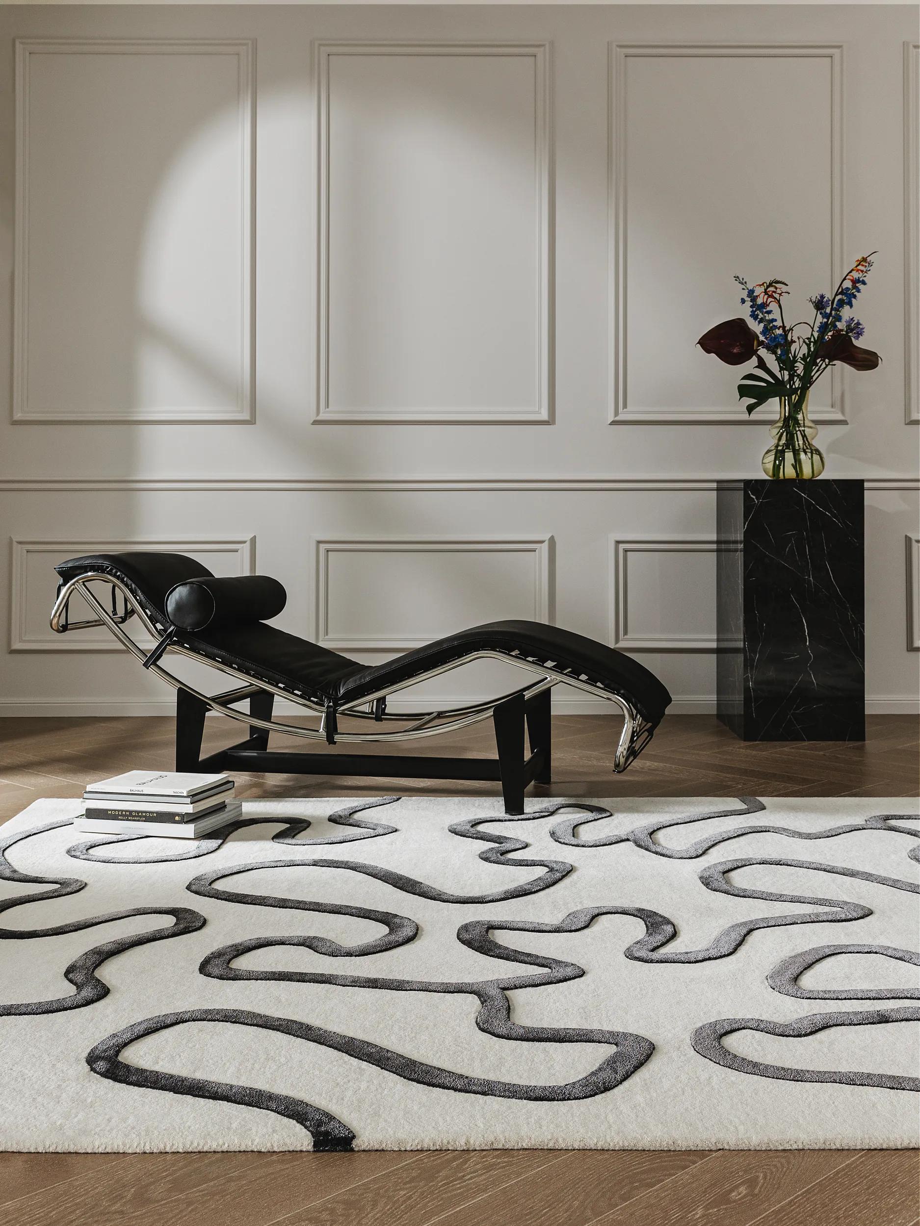 Rug Keith Black/White