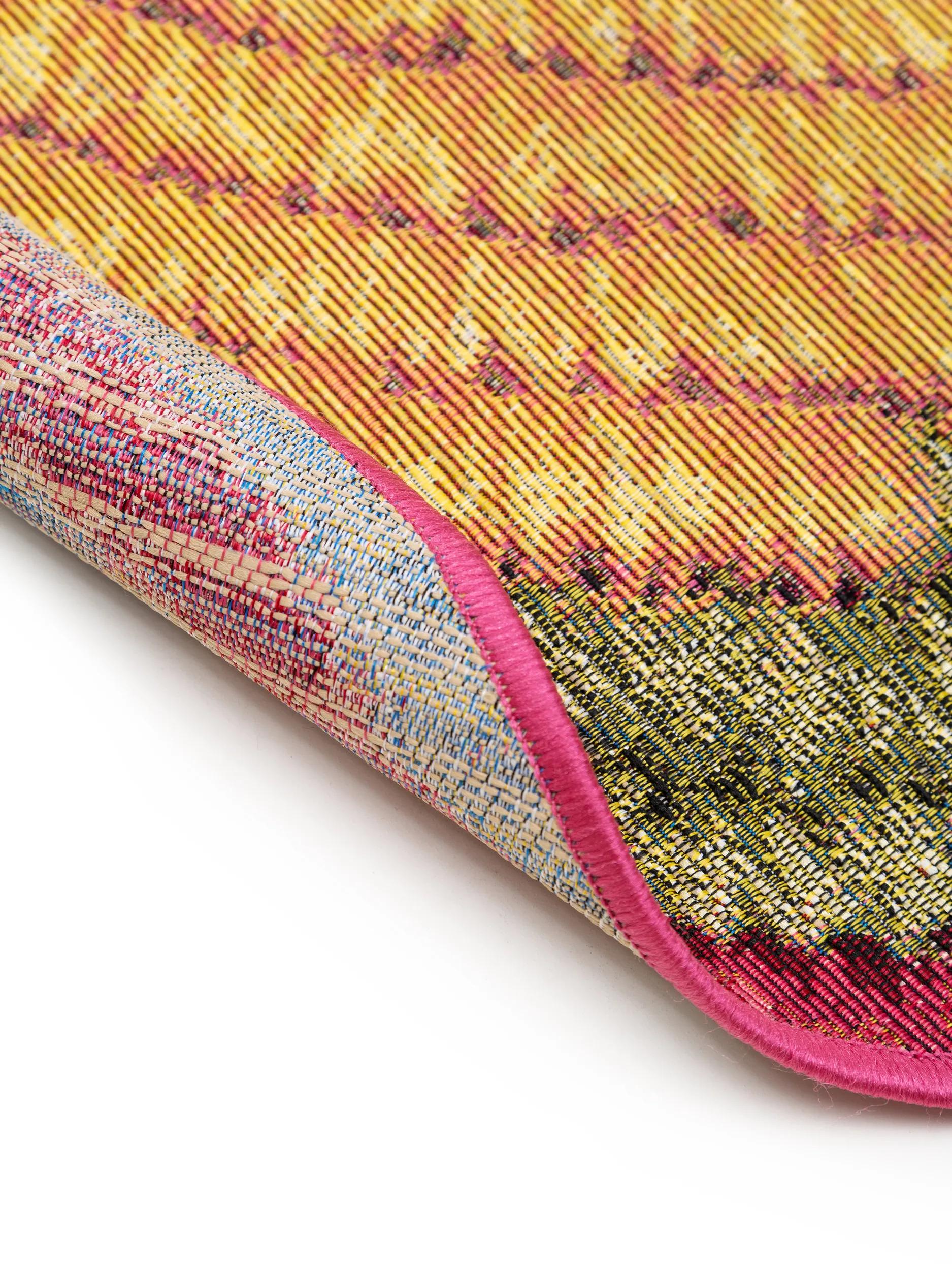 In- & Outdoor Round Rug Kenya Multicolour