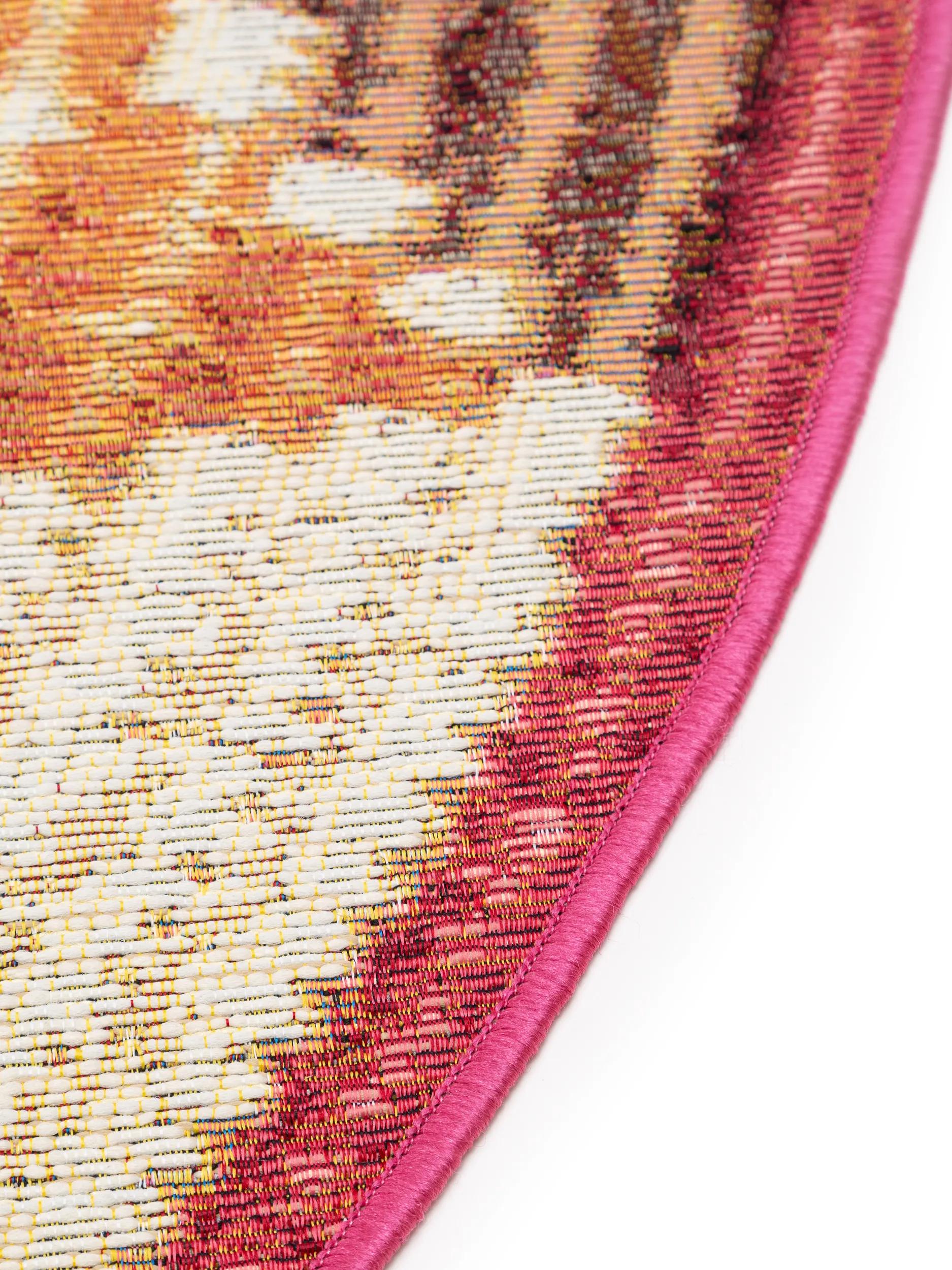 In- & Outdoor Round Rug Kenya Multicolour