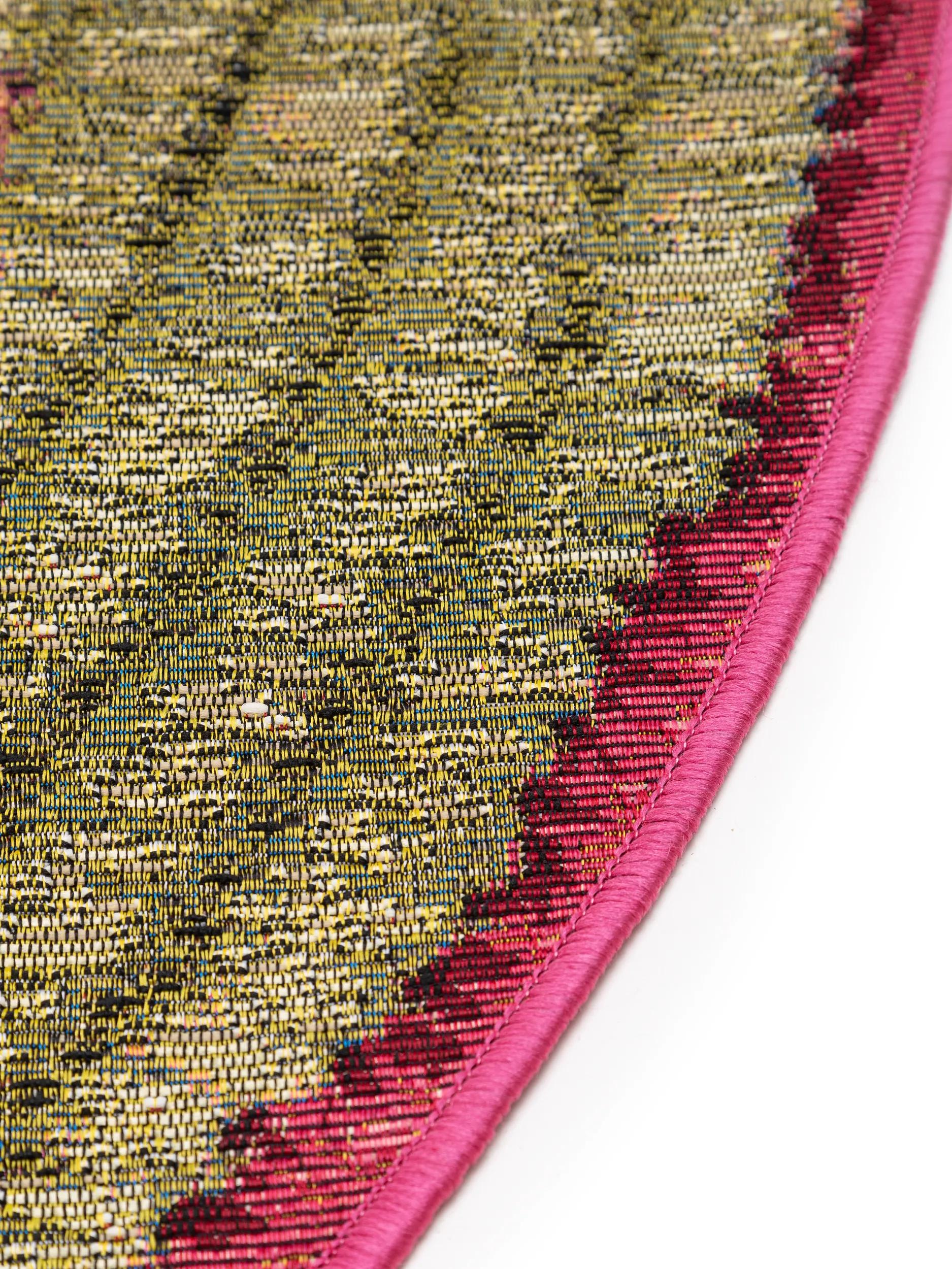 In- & Outdoor Round Rug Kenya Multicolour