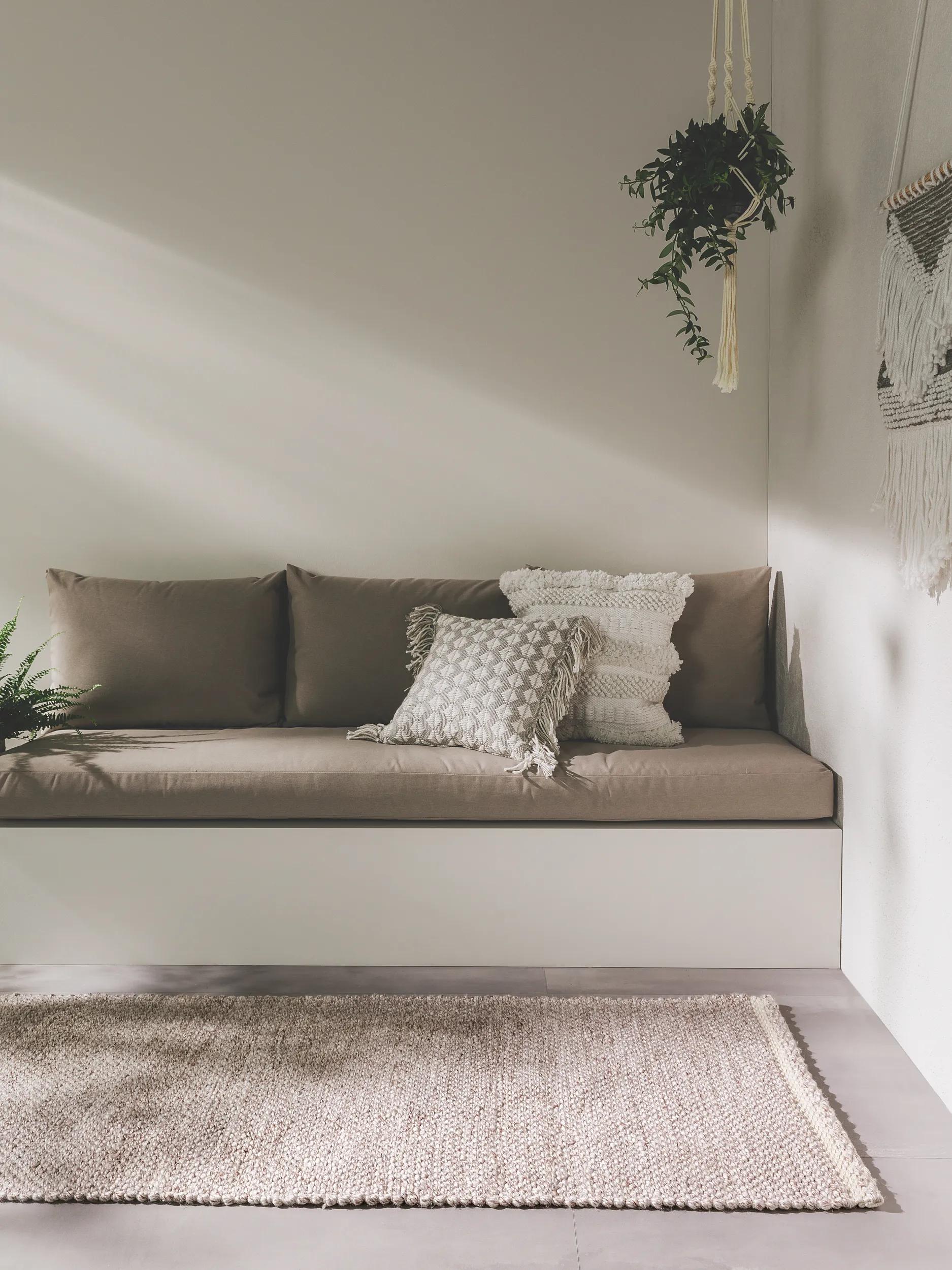 Rug made from recycled material Kiah Cream/Taupe