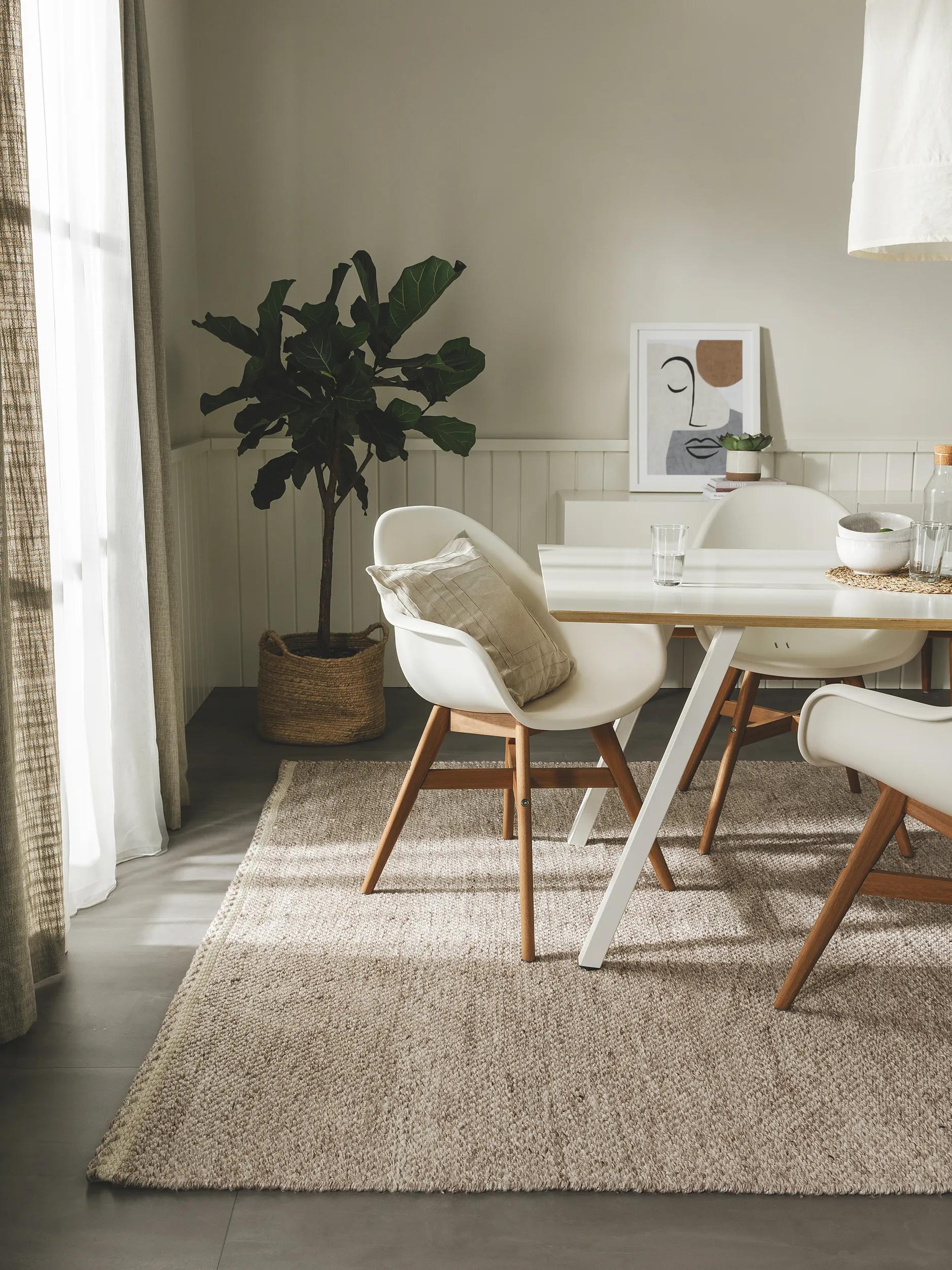 Rug made from recycled material Kiah Cream/Taupe