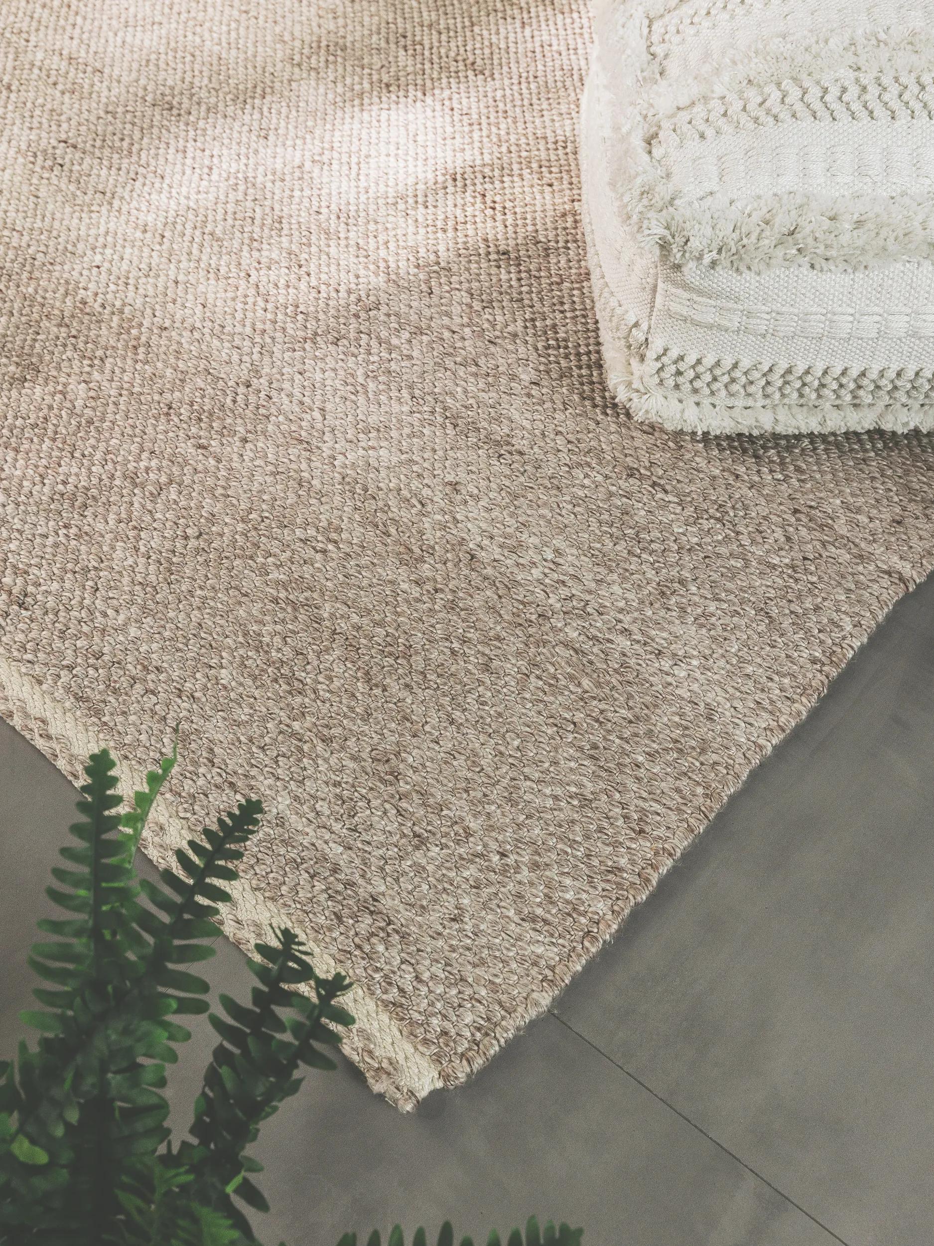 Rug made from recycled material Kiah Cream/Taupe