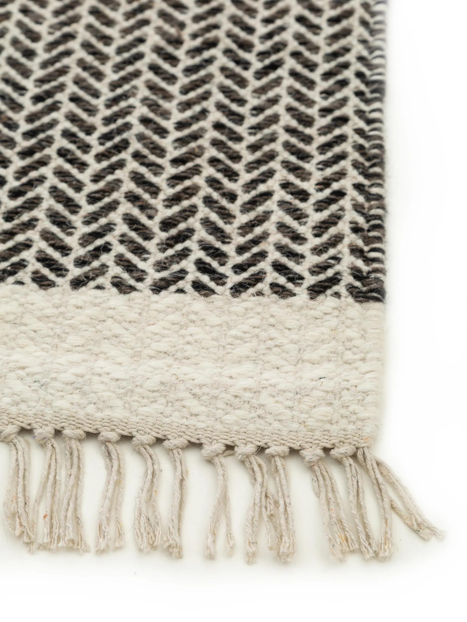 Wool Rug Kim Black/White