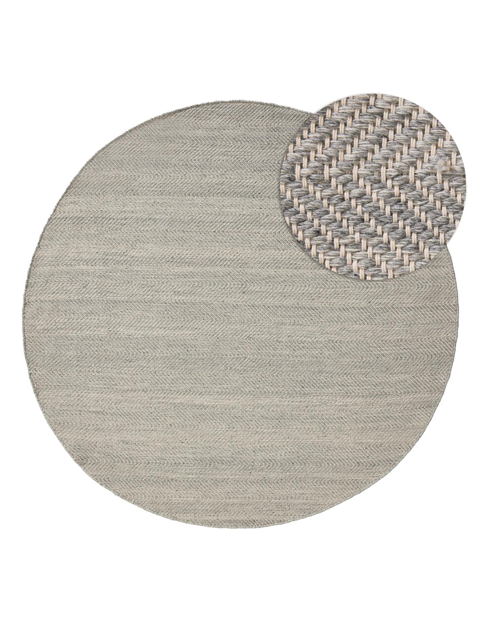 Wool Rug Lars Light Grey
