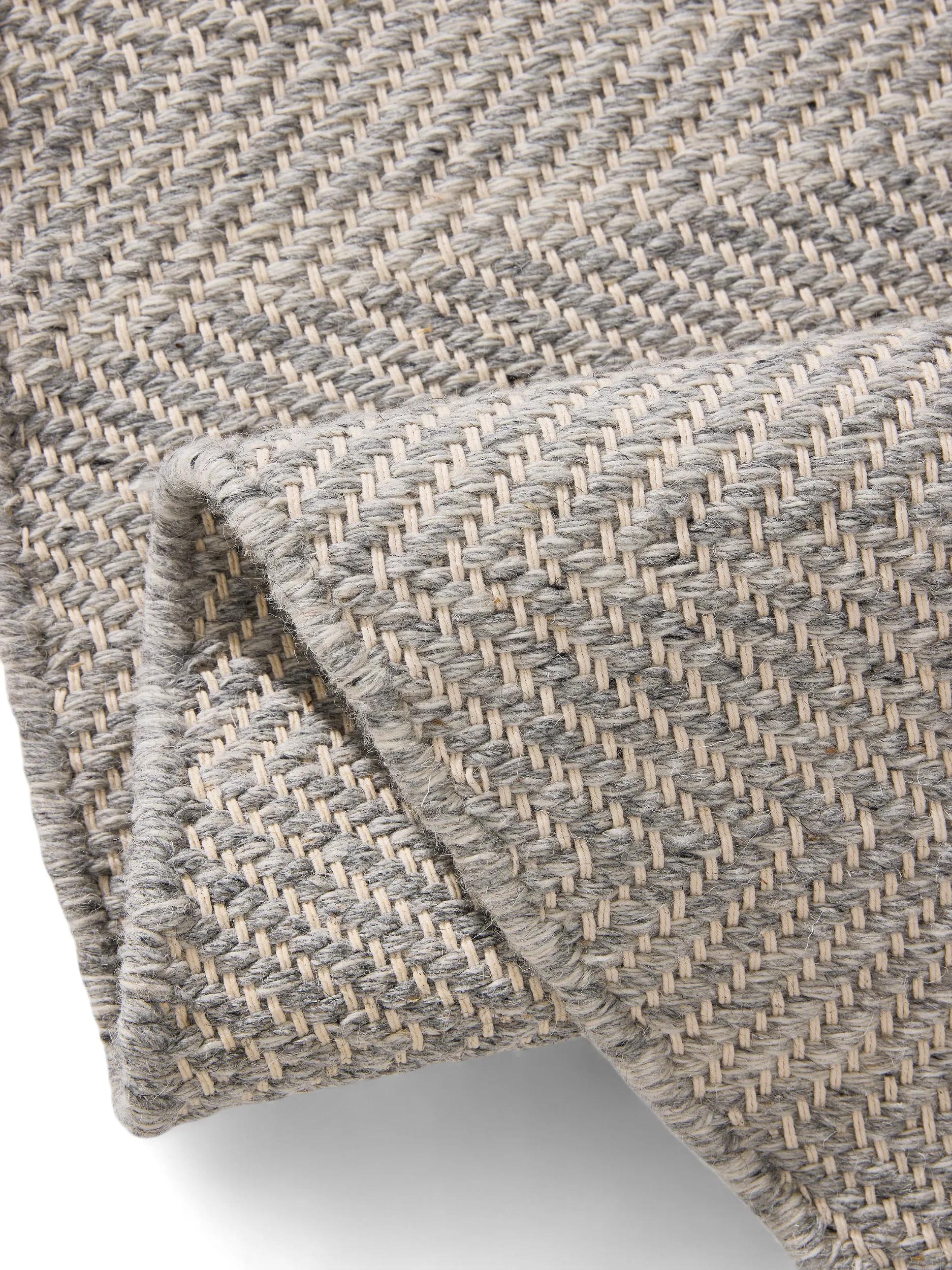 Wool Rug Lars Light Grey