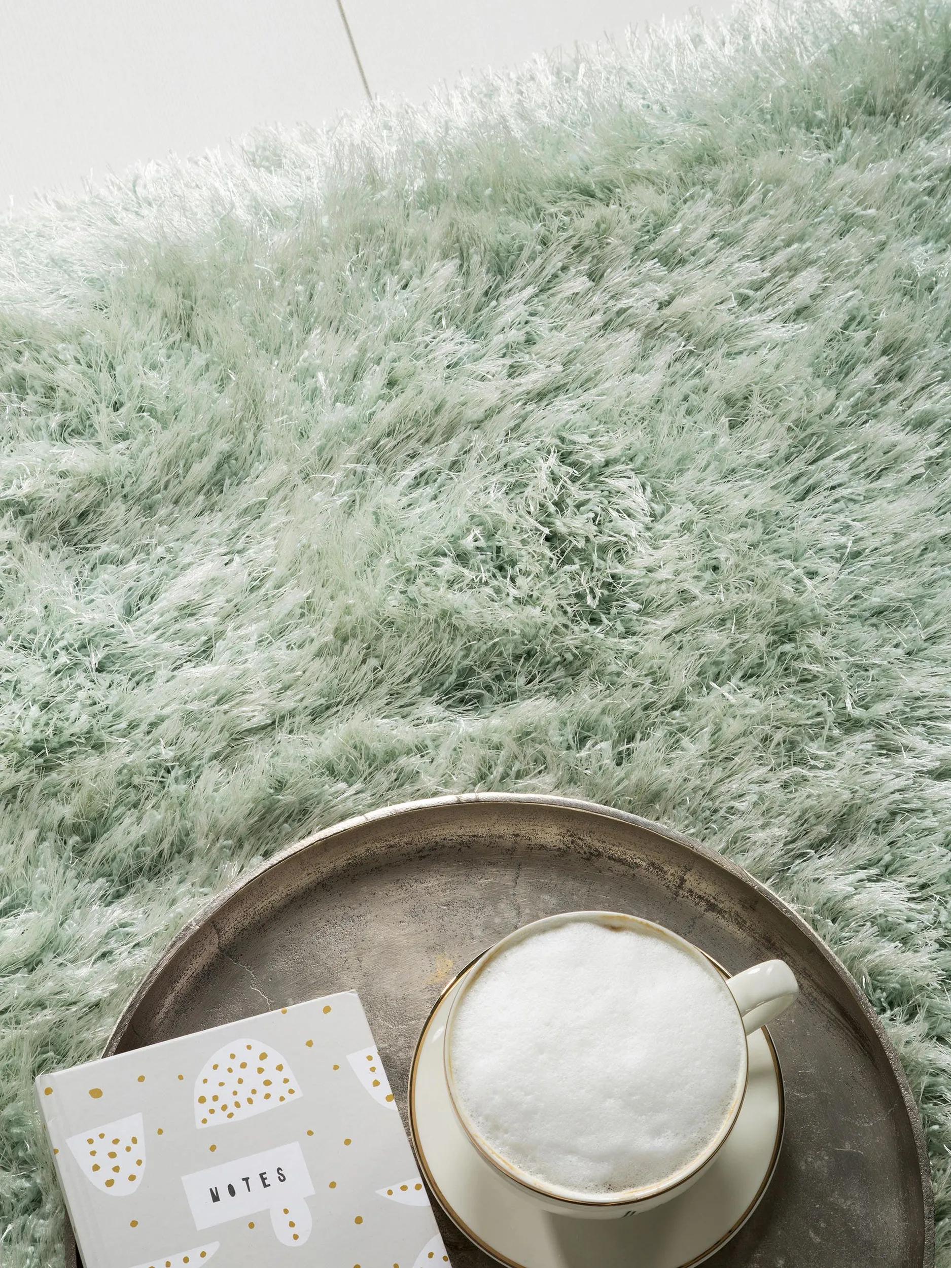 Shaggy Rug Lea Green