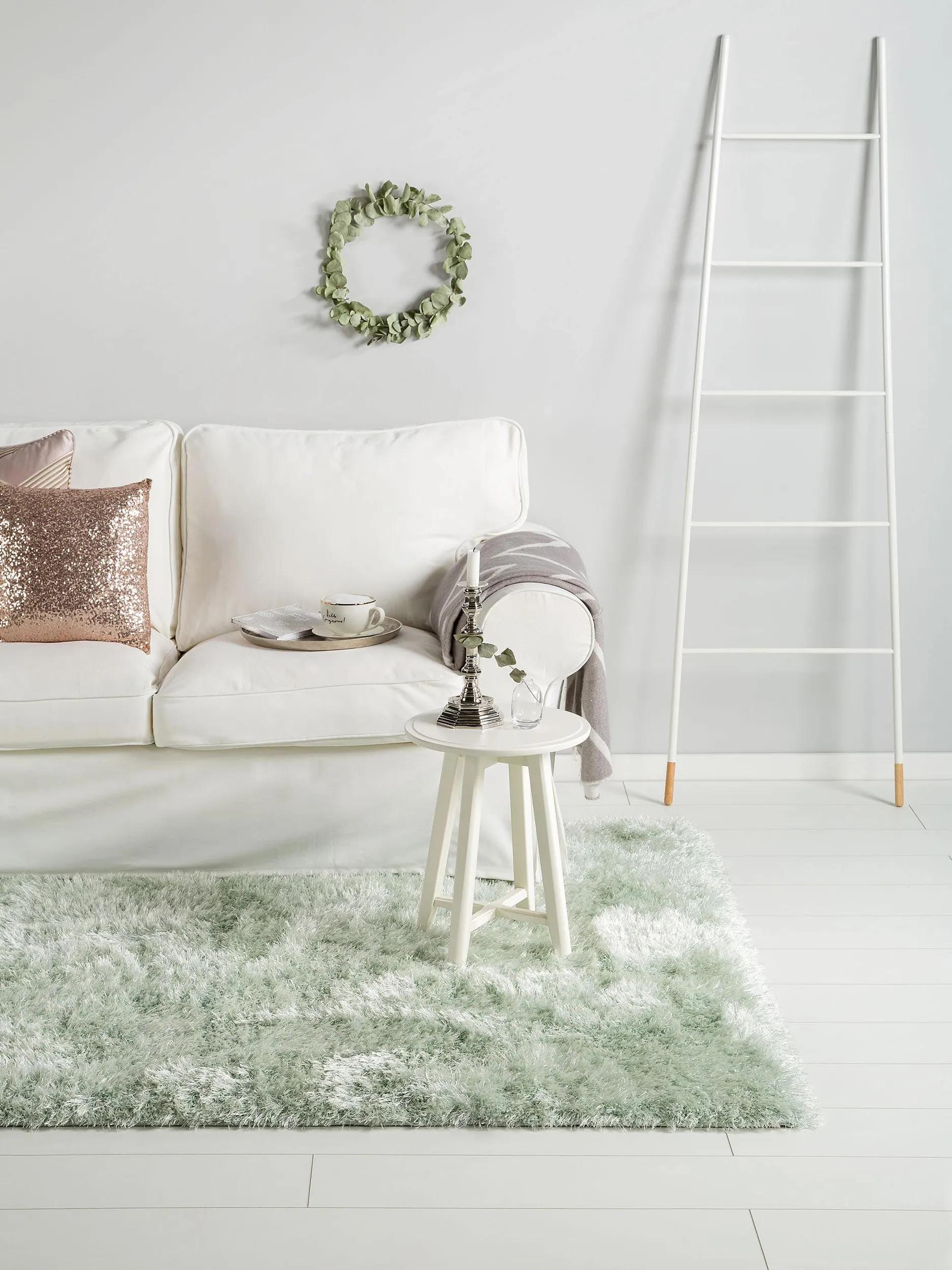 Shaggy Rug Lea Green