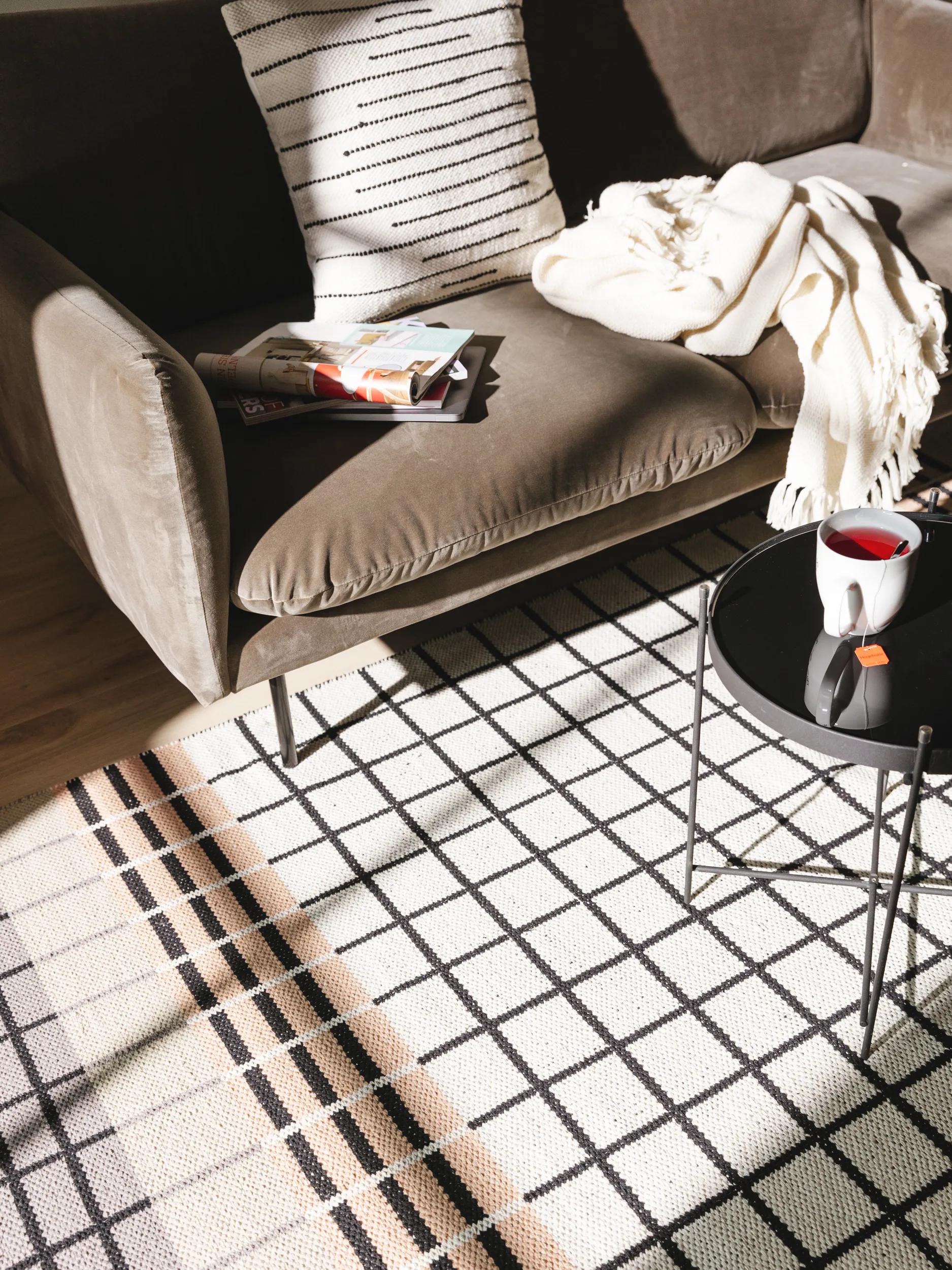 Cotton Rug Leander Grey/White