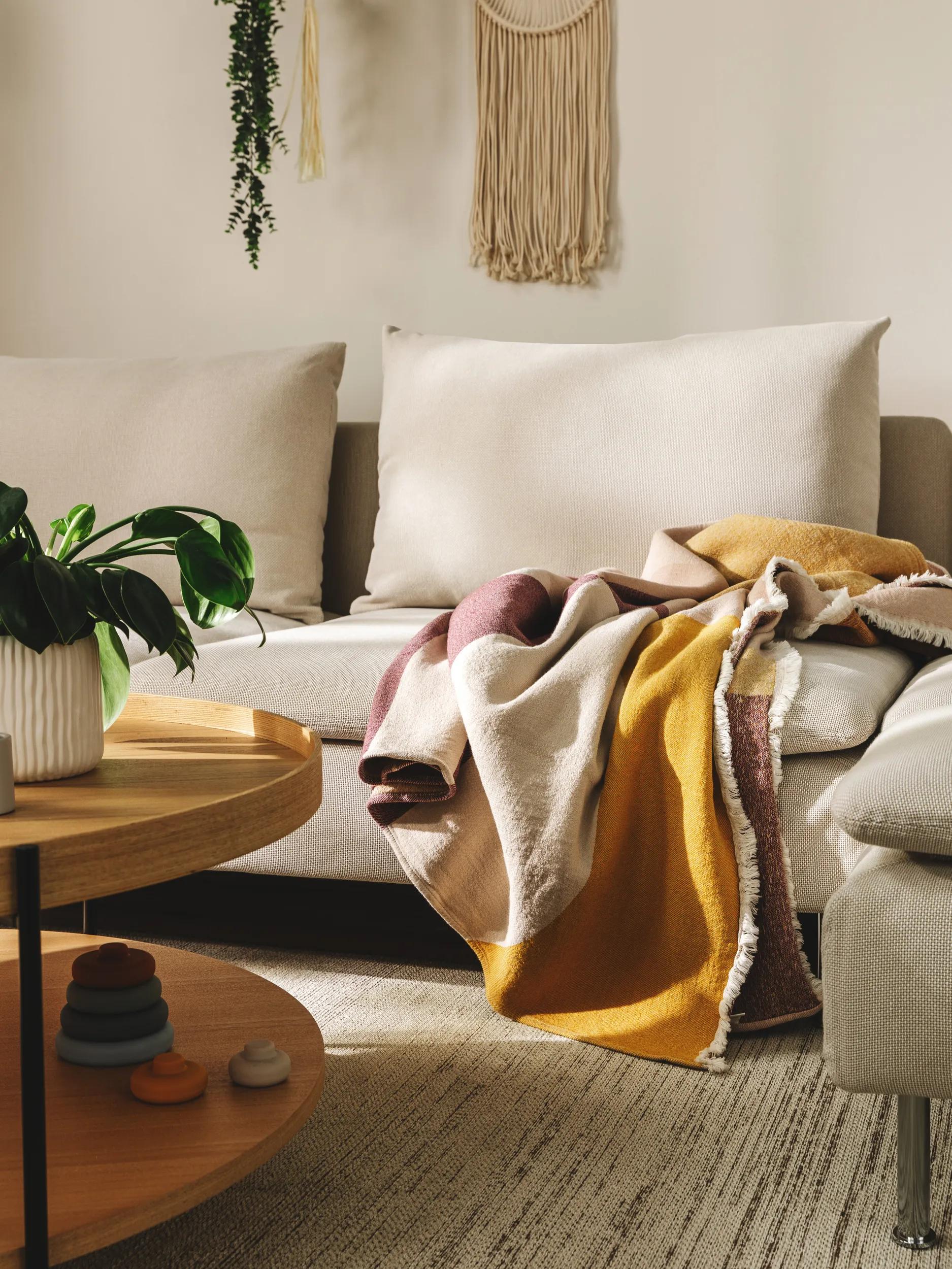 Cotton blanket Leoni Multicolour