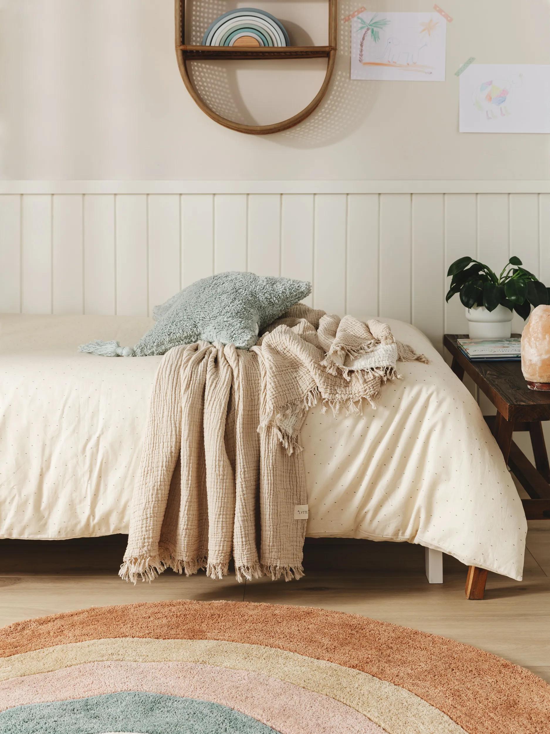 Baumwolldecke Lilo Creme/Beige