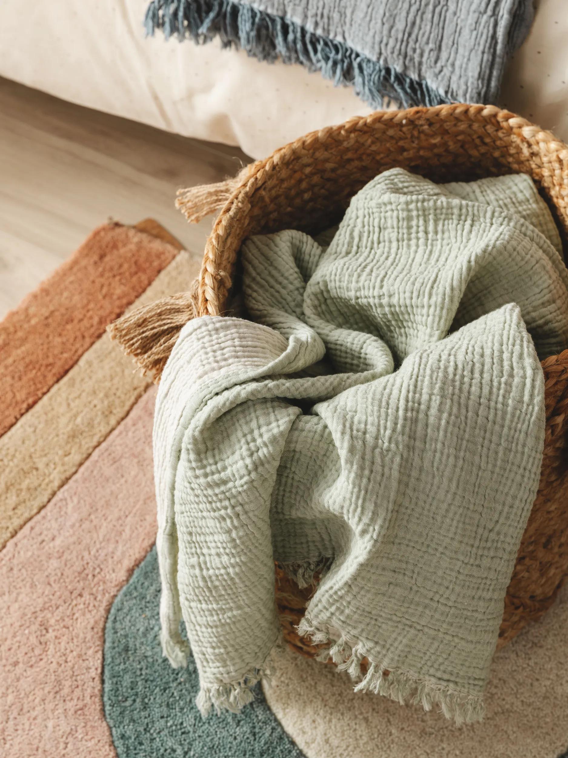 Baumwolldecke Lilo Hellgrün