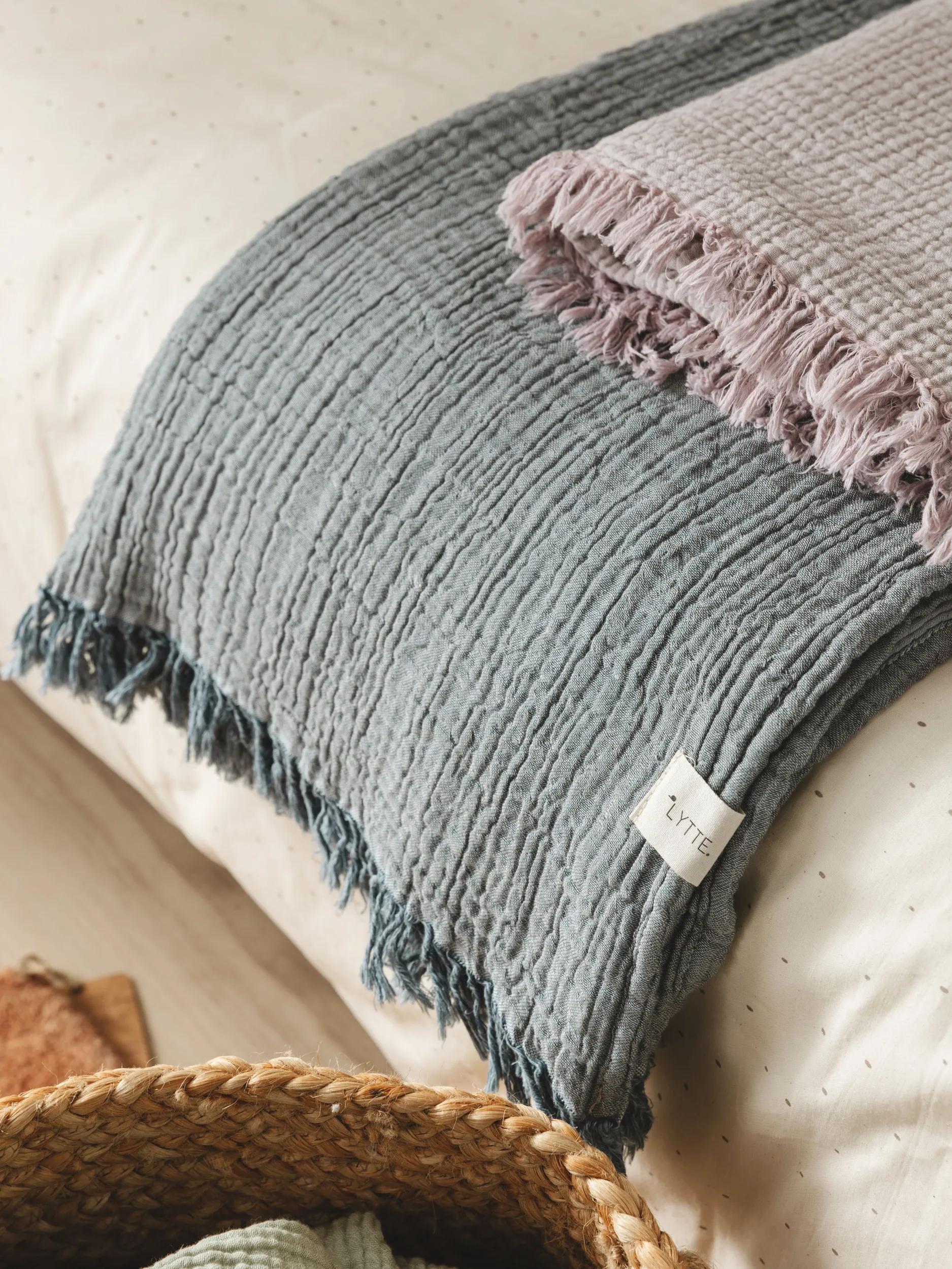 Baumwolldecke Lilo Blau