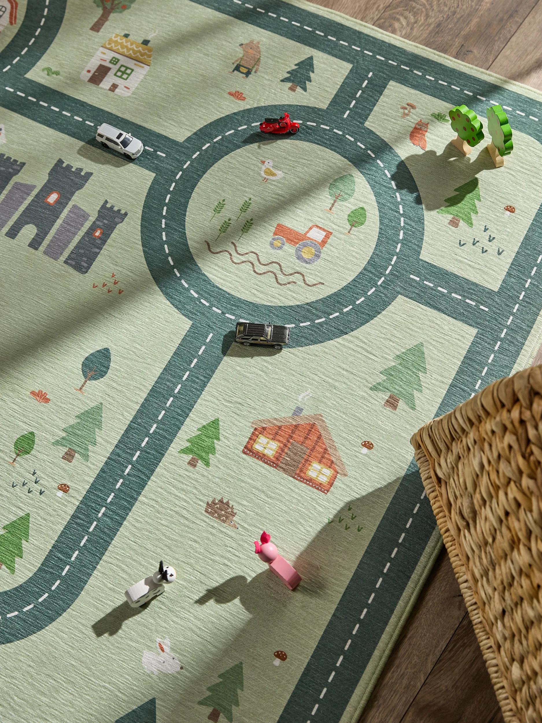 Kids rug Linus Green