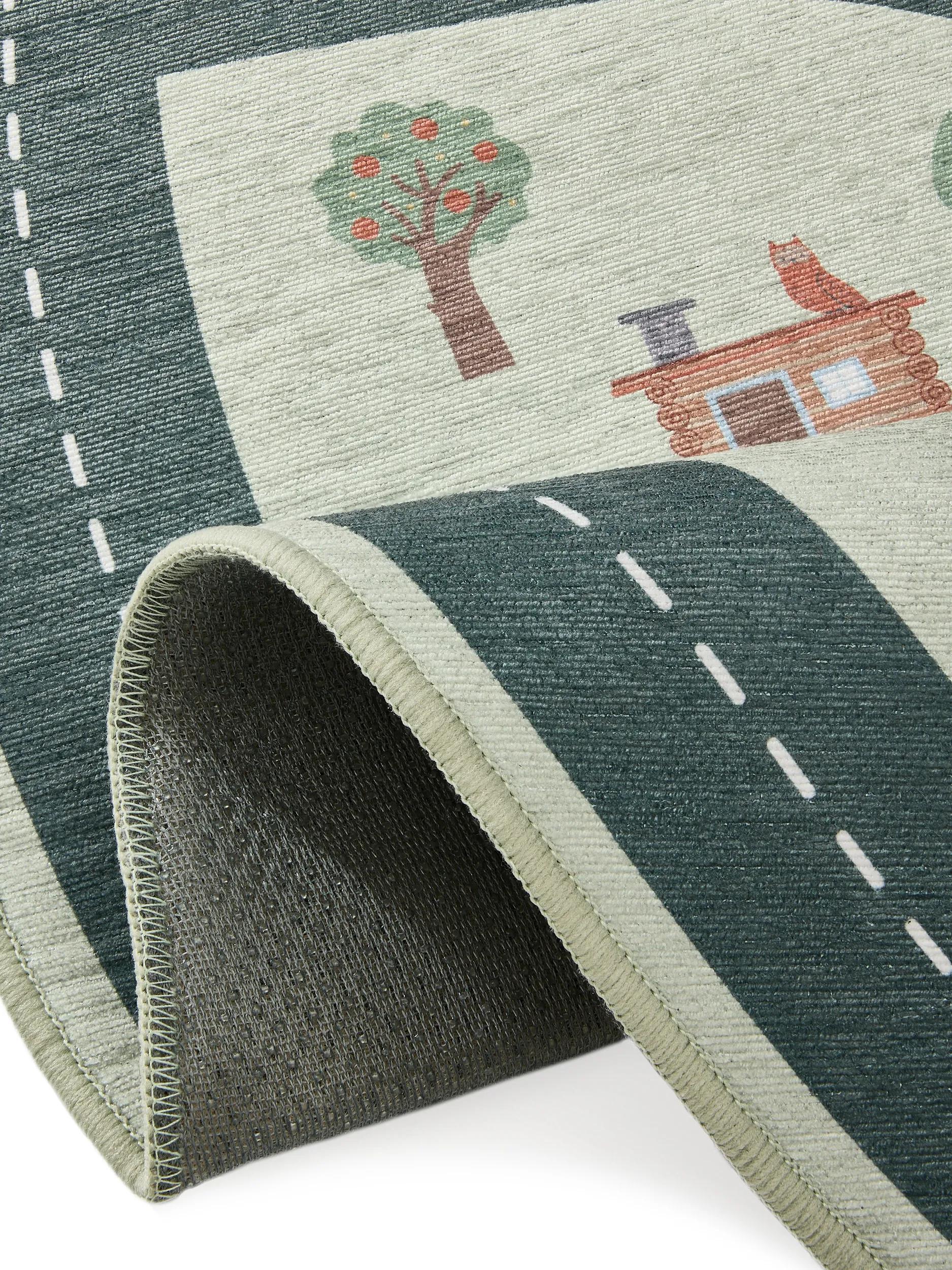 Kids rug Linus Green