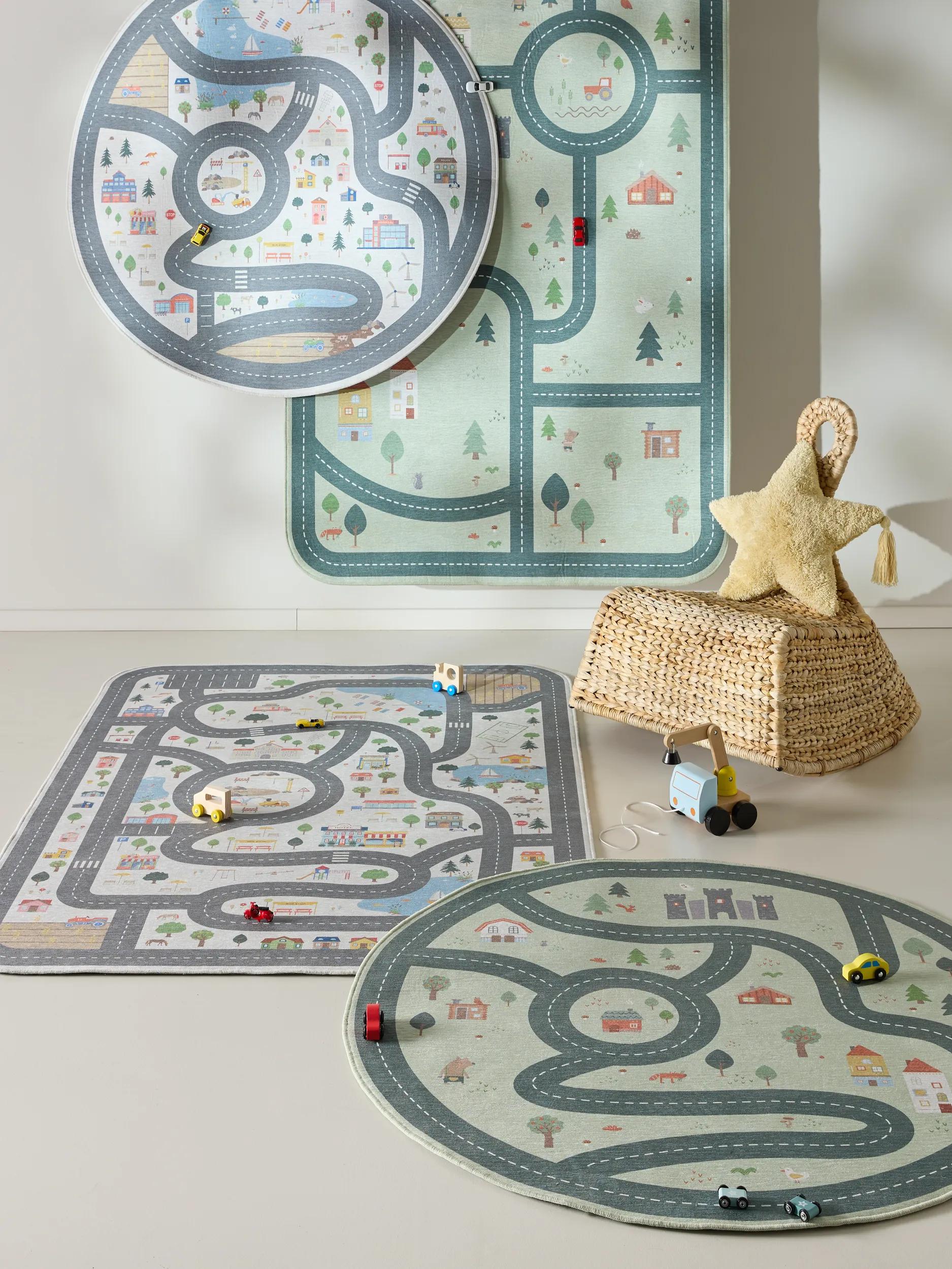 Kids rug Linus Green