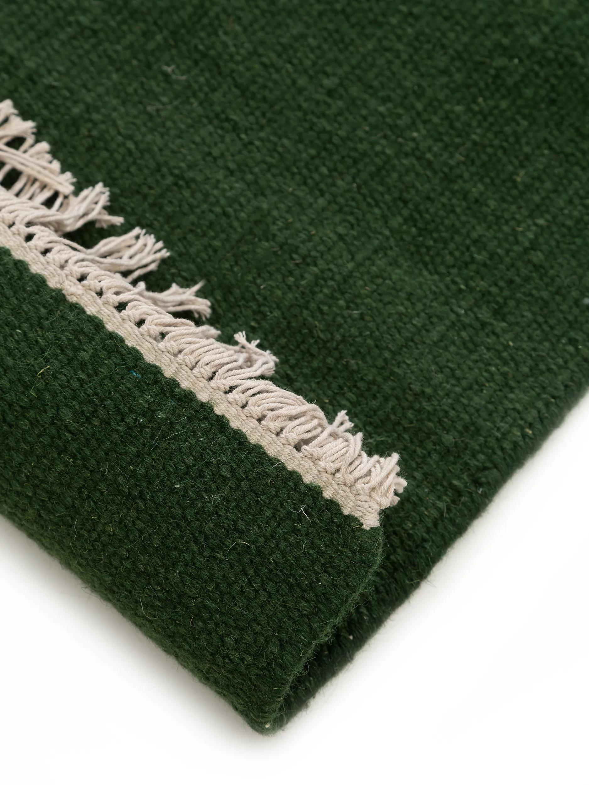 Wool Rug Liv Dark Green