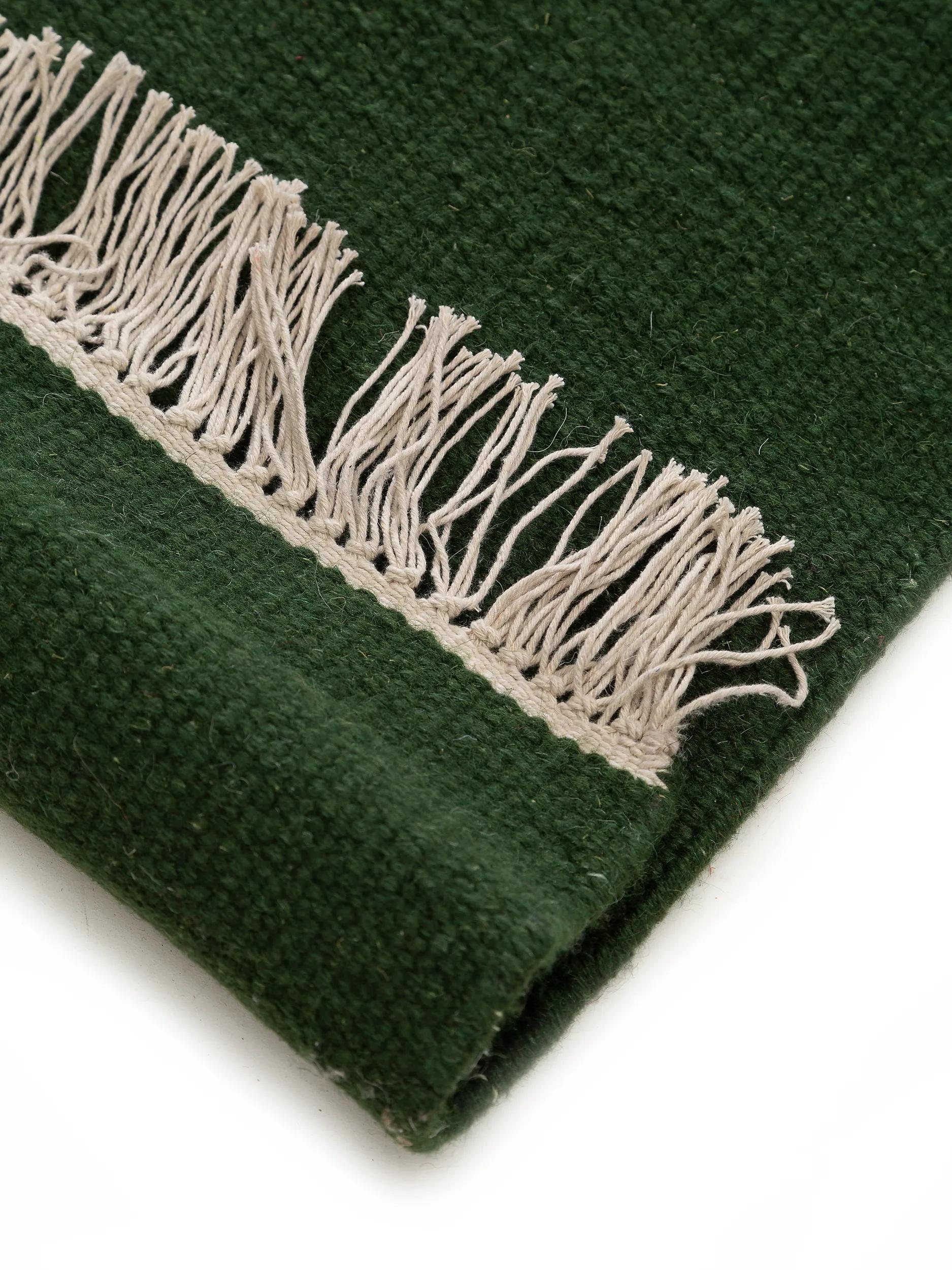 Wool Rug Liv Dark Green