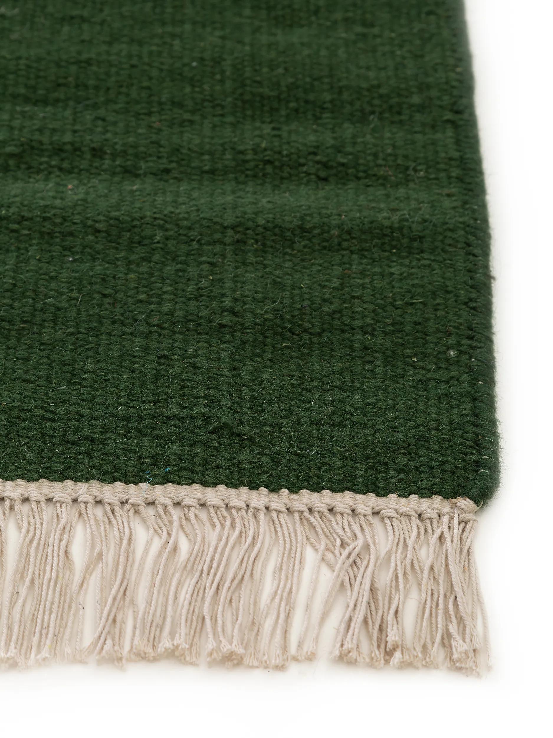 Wool Rug Liv Dark Green