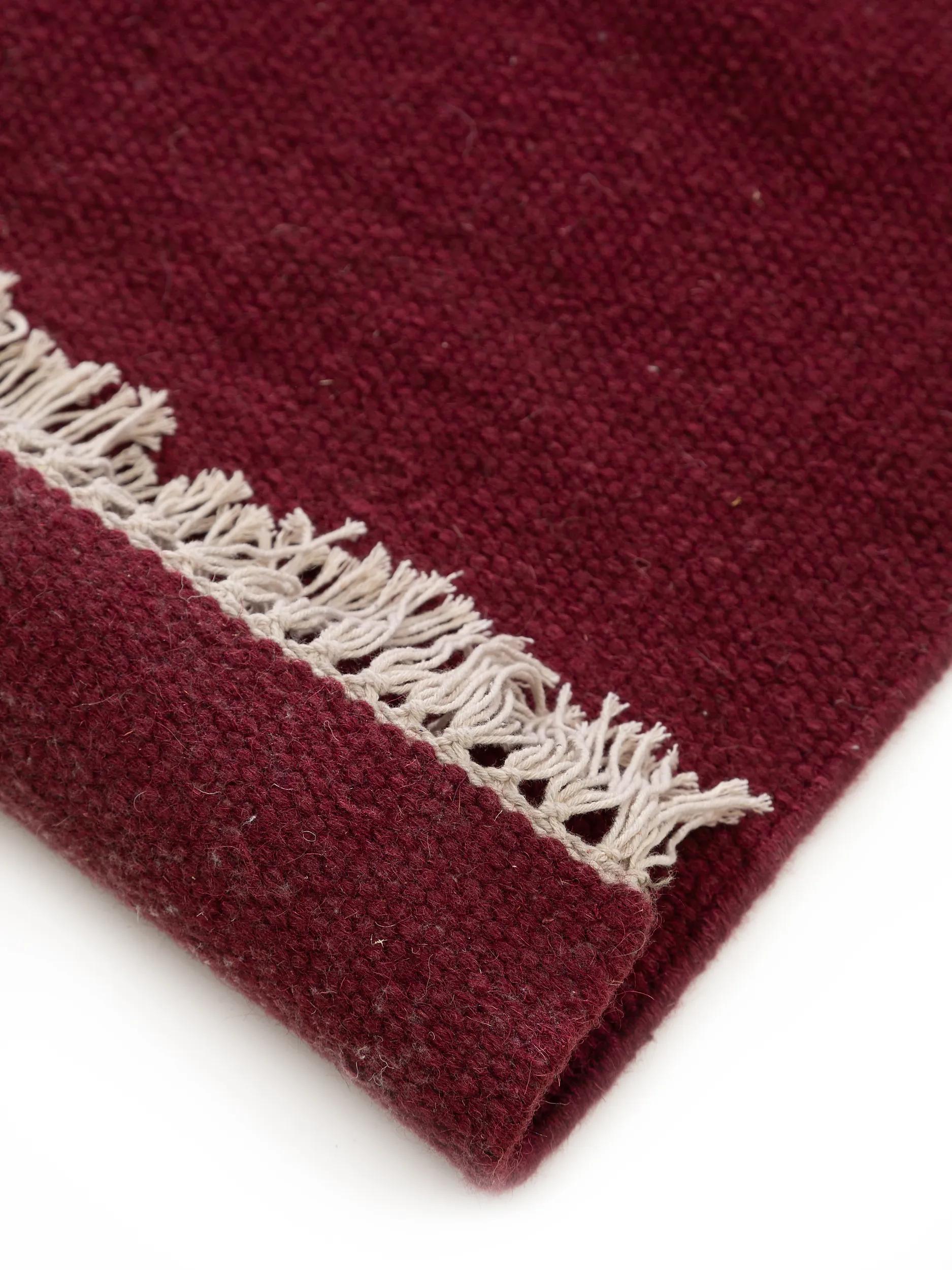 Wool Rug Liv Dark Red