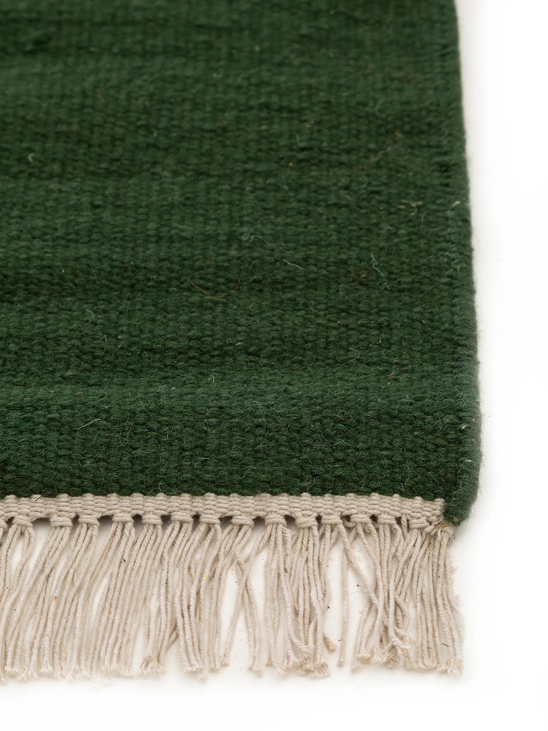 Wool Rug Liv Dark Green