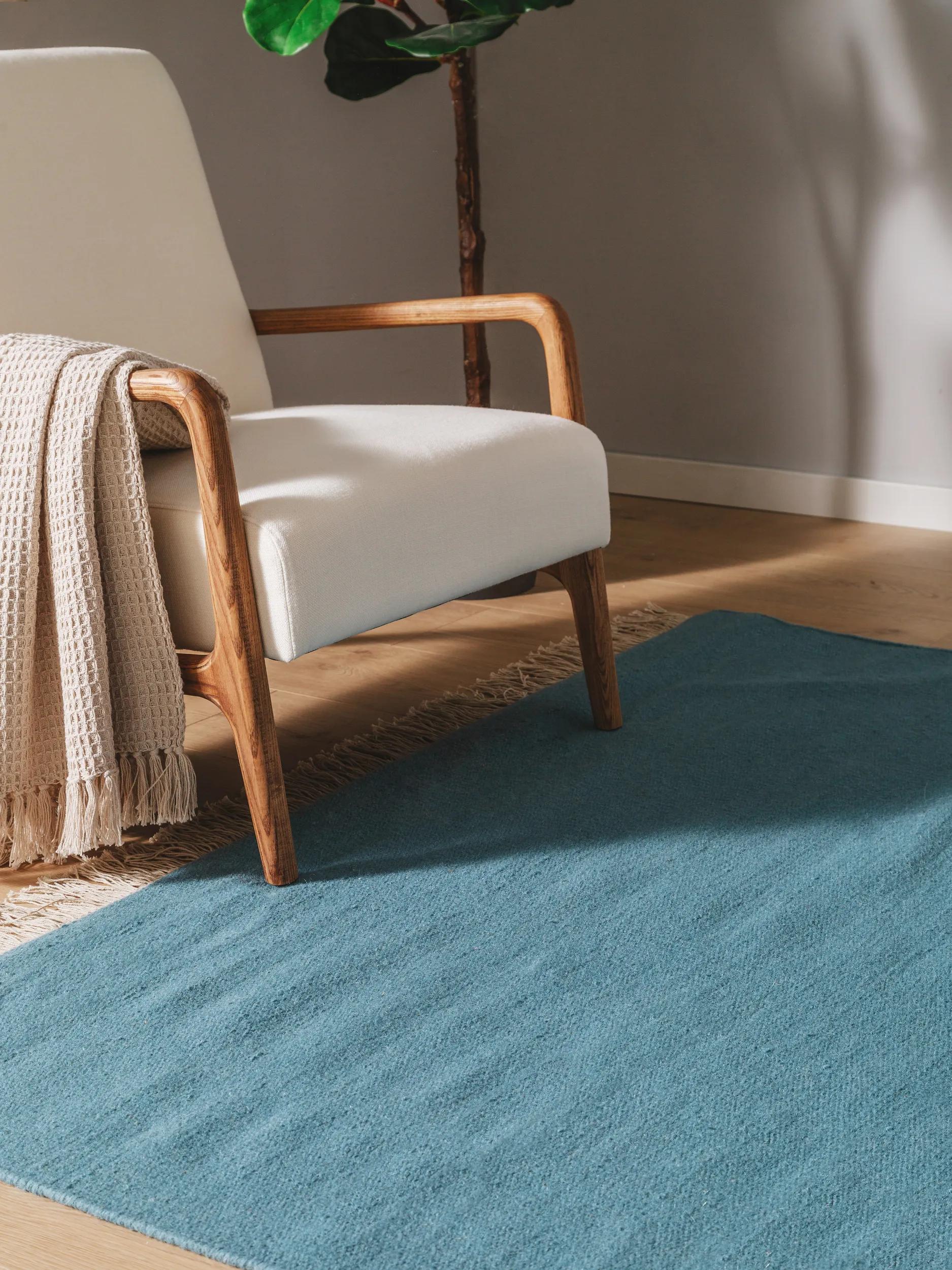 Wool Rug Liv Light Blue