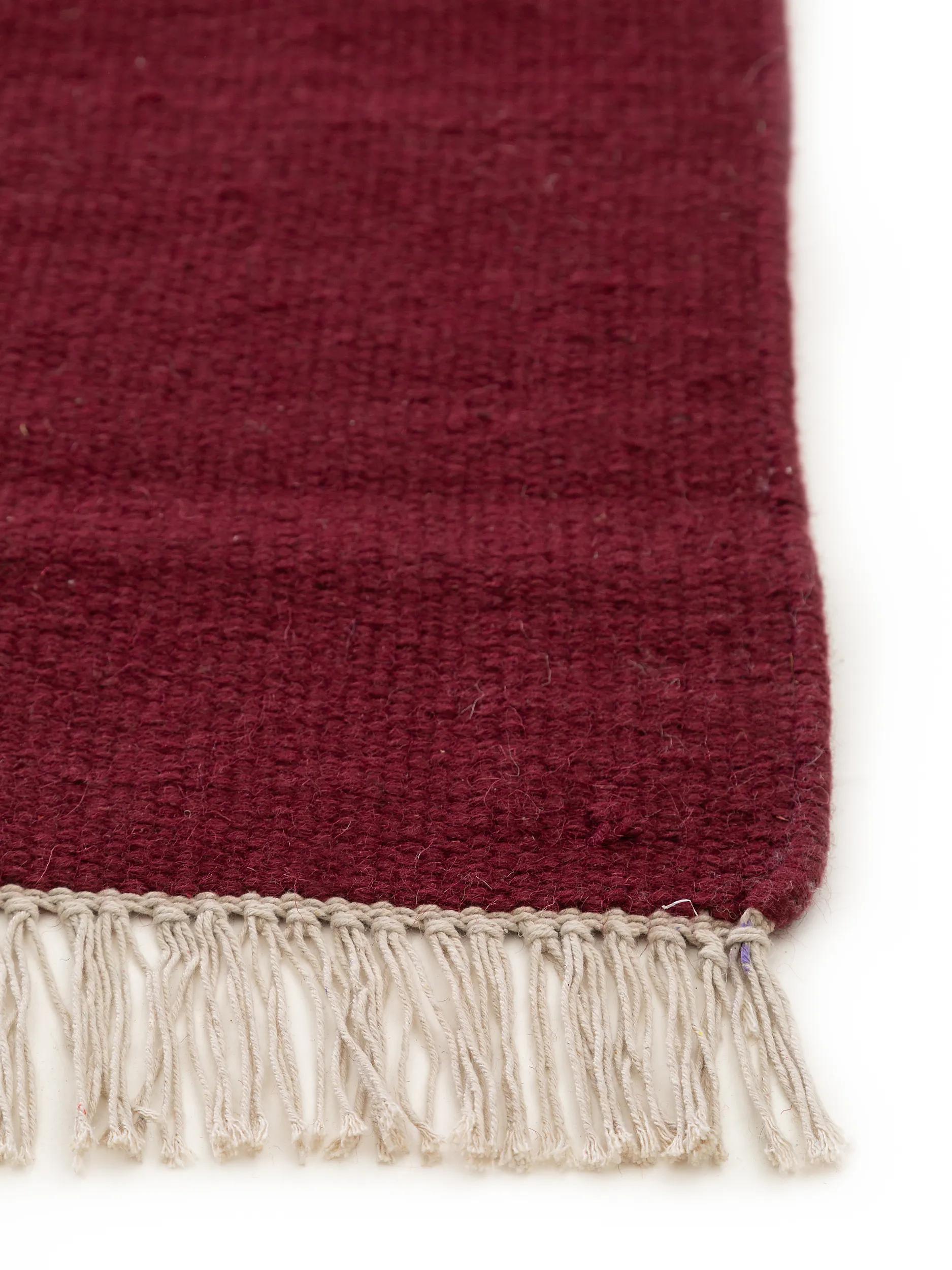 Wool Rug Liv Dark Red
