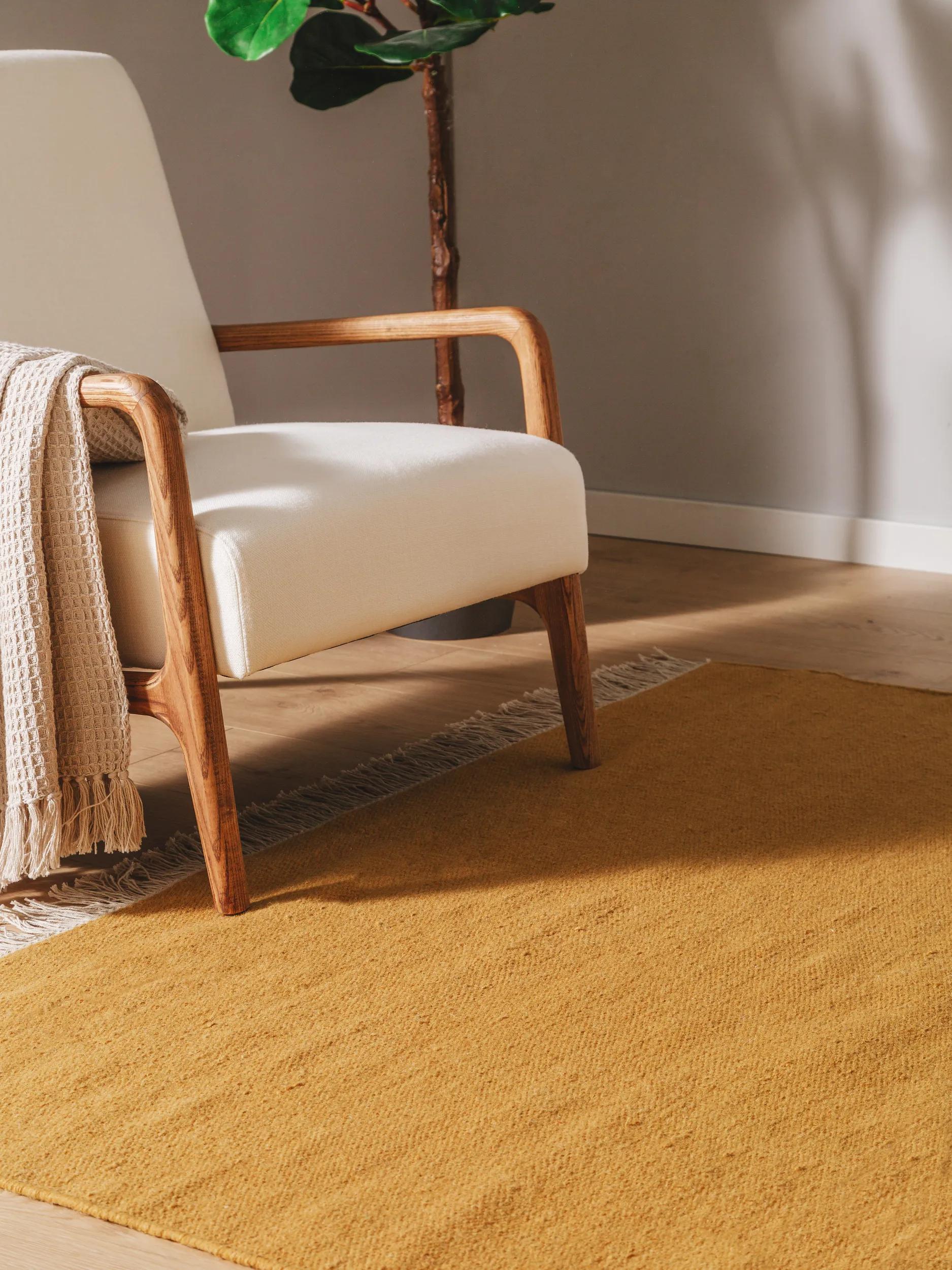 Wollteppich Liv Gelb