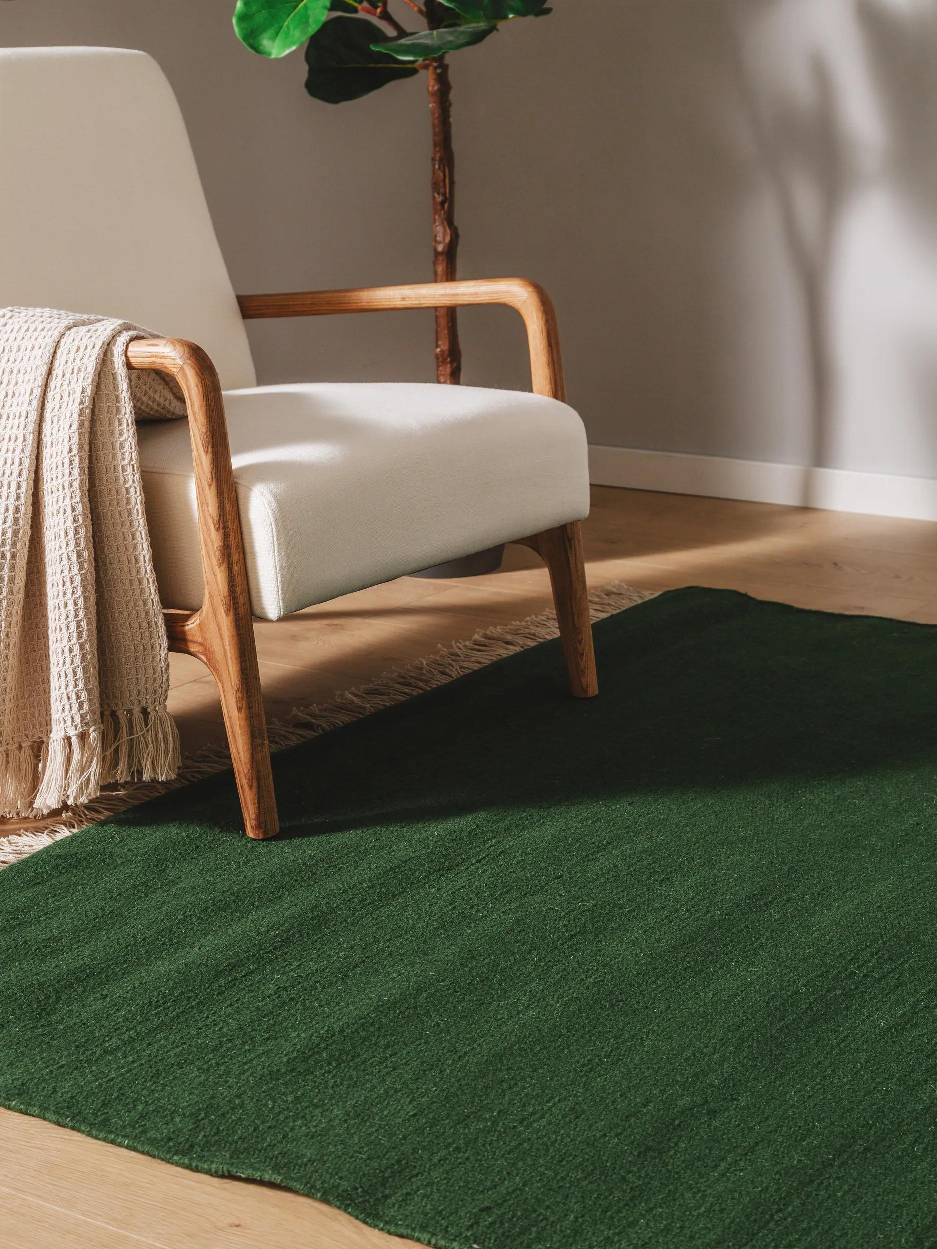 Wool Rug Liv Dark Green