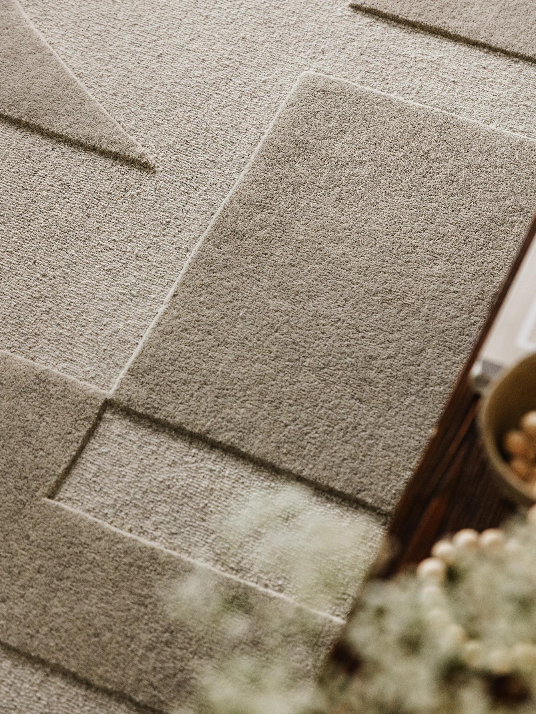 Wool Rug Logan Light Grey