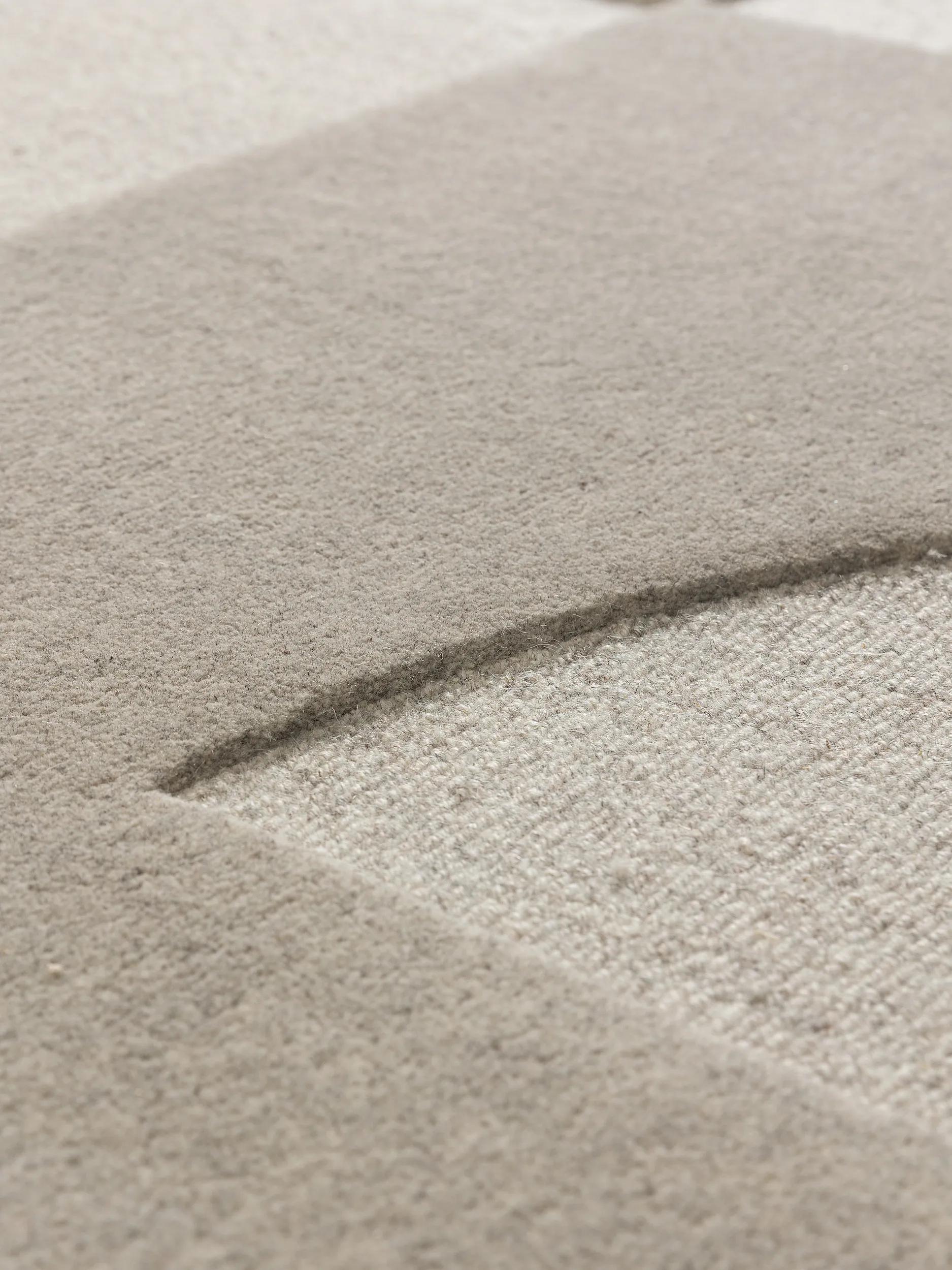 Wool Rug Logan Light Grey