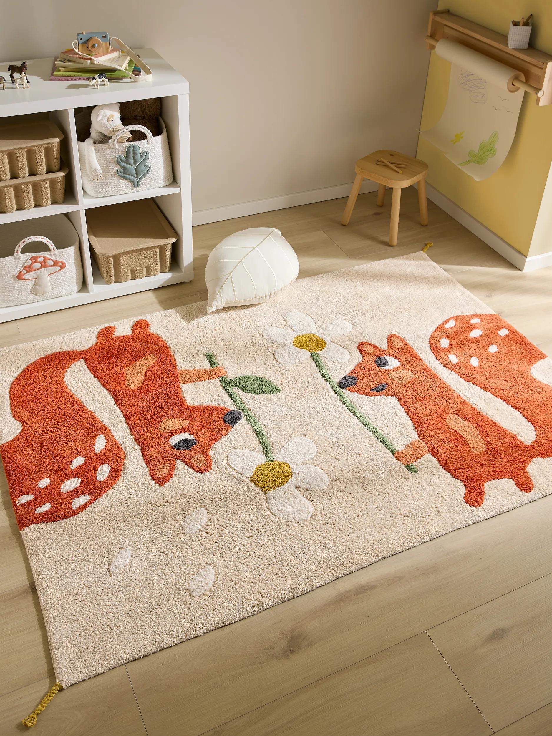 Washable Cotton Rug Lotte Beige/Multicolour