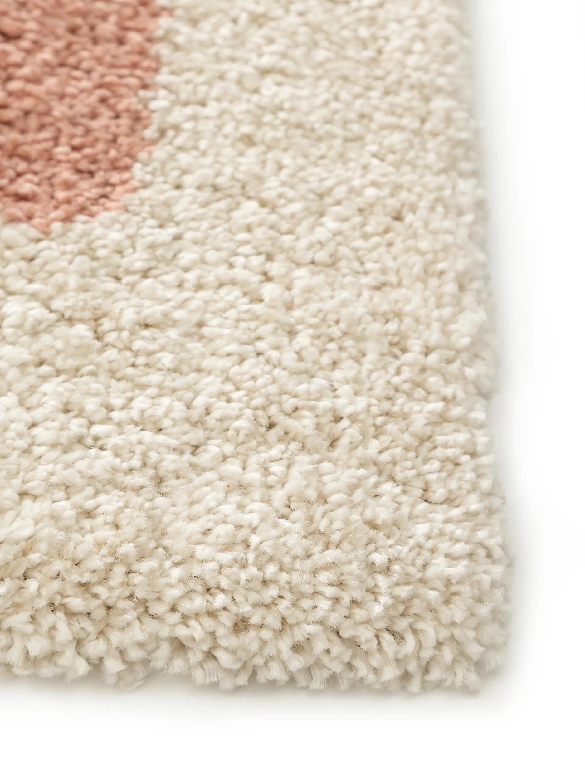 Shaggy rug Louise Cream/Rose