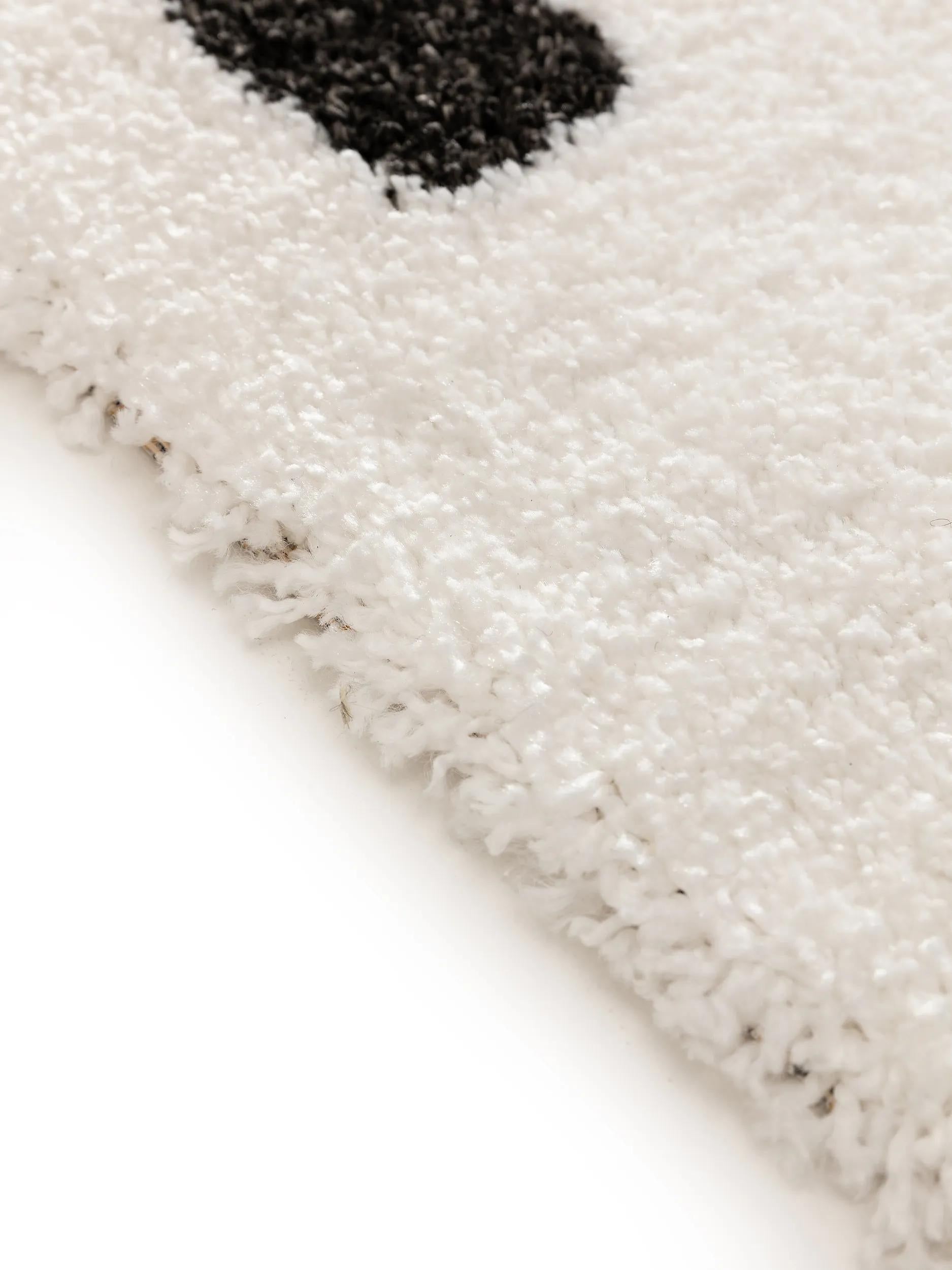 Shaggy rug Louise Black/White