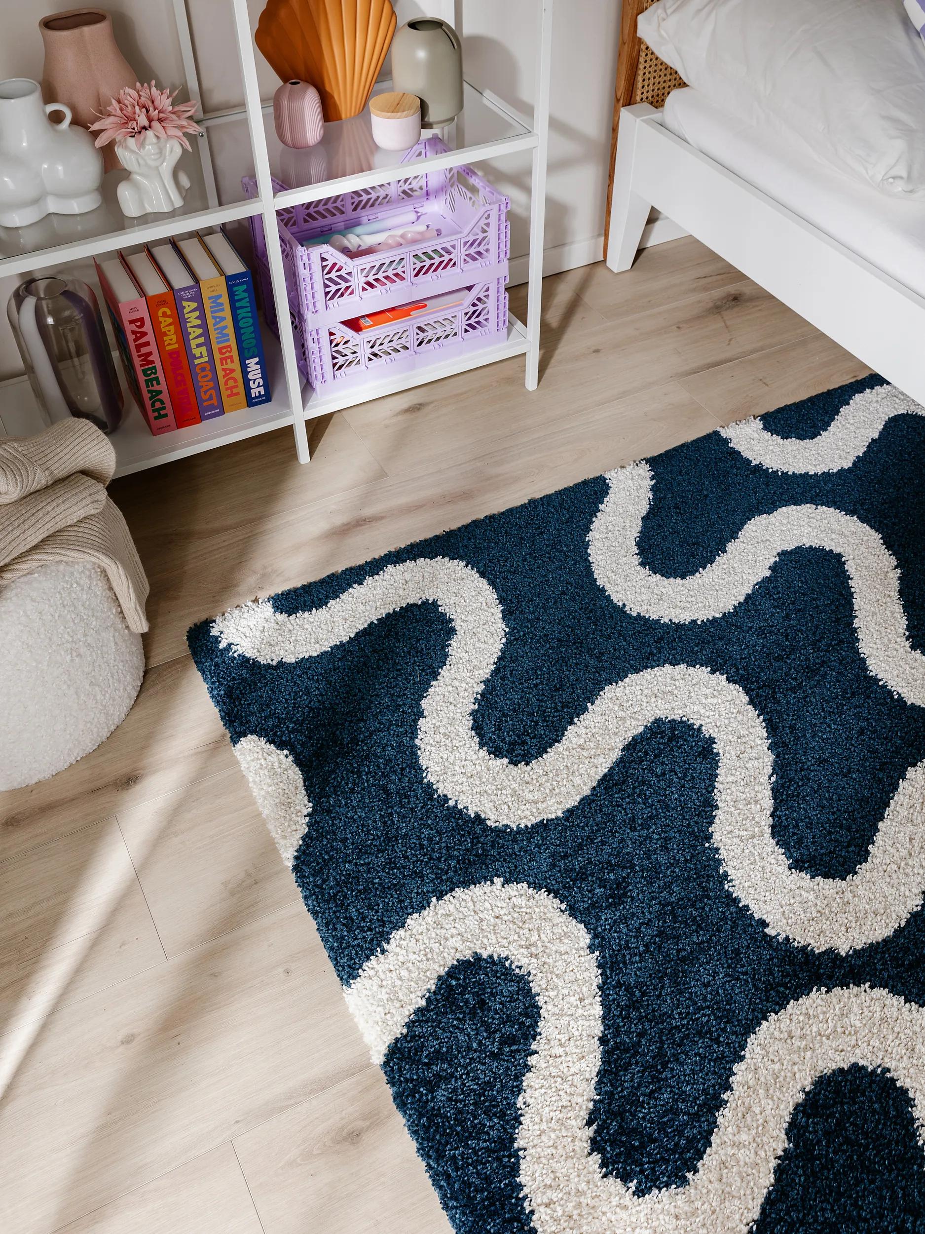 Shaggy rug Louise Blue