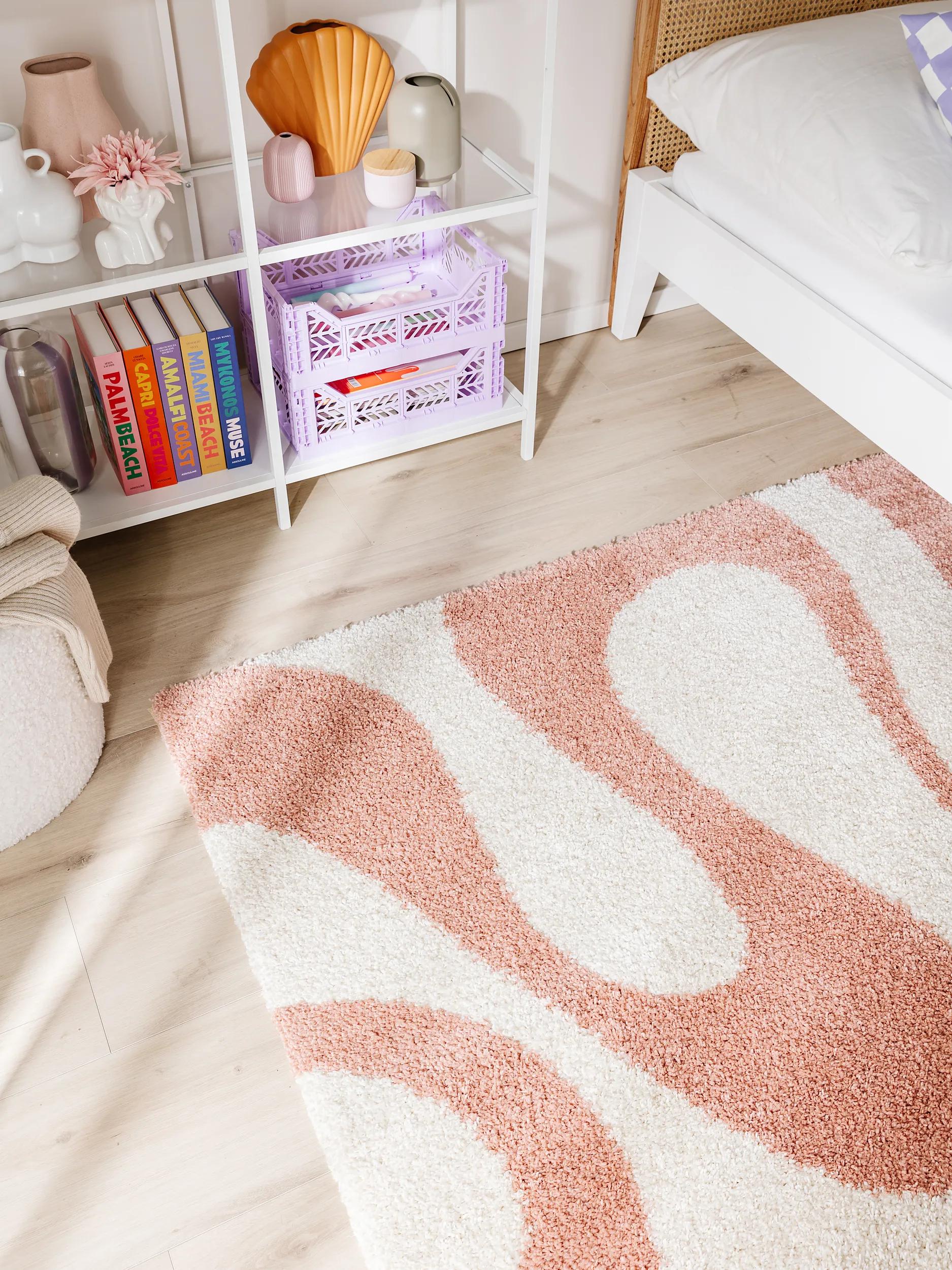 Shaggy rug Louise Rose