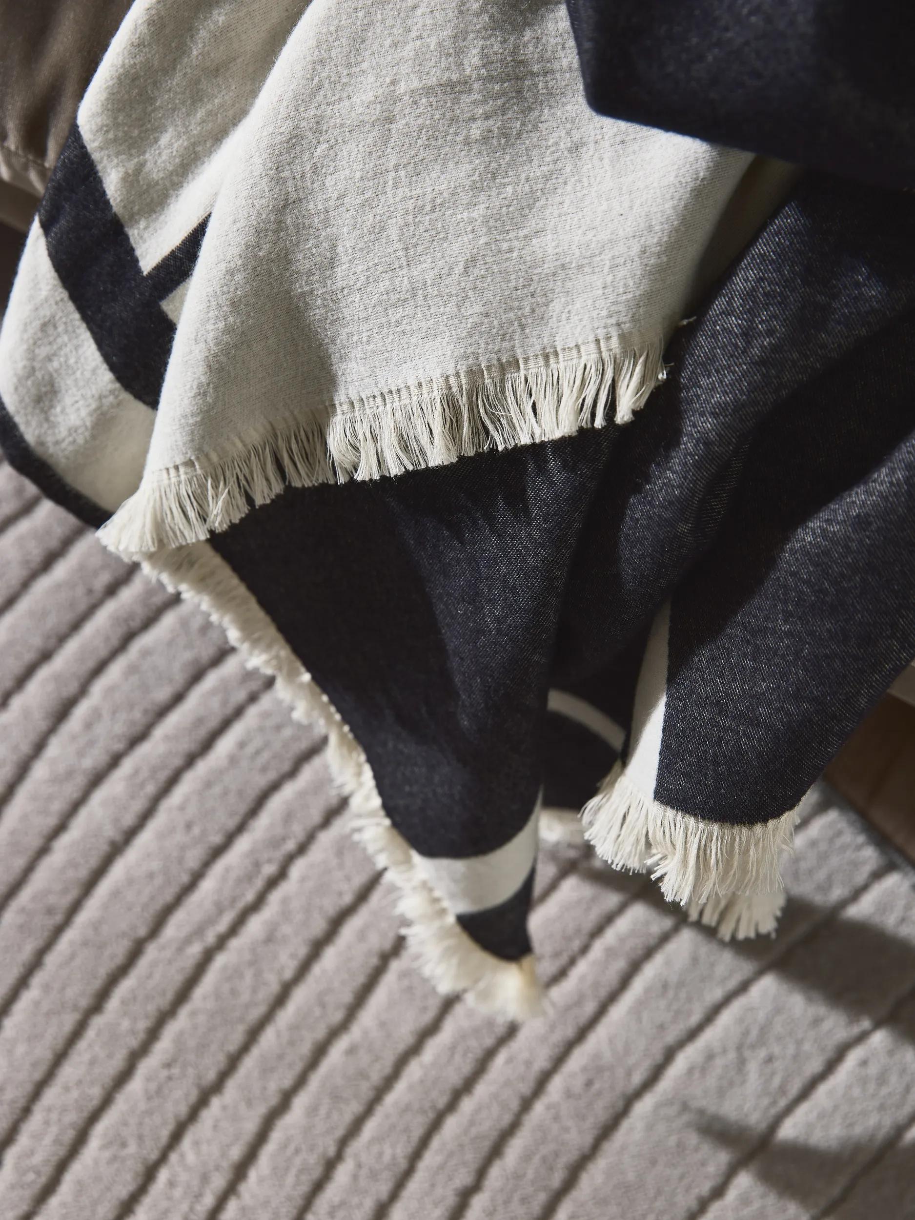 Cotton blanket Luan Black/White