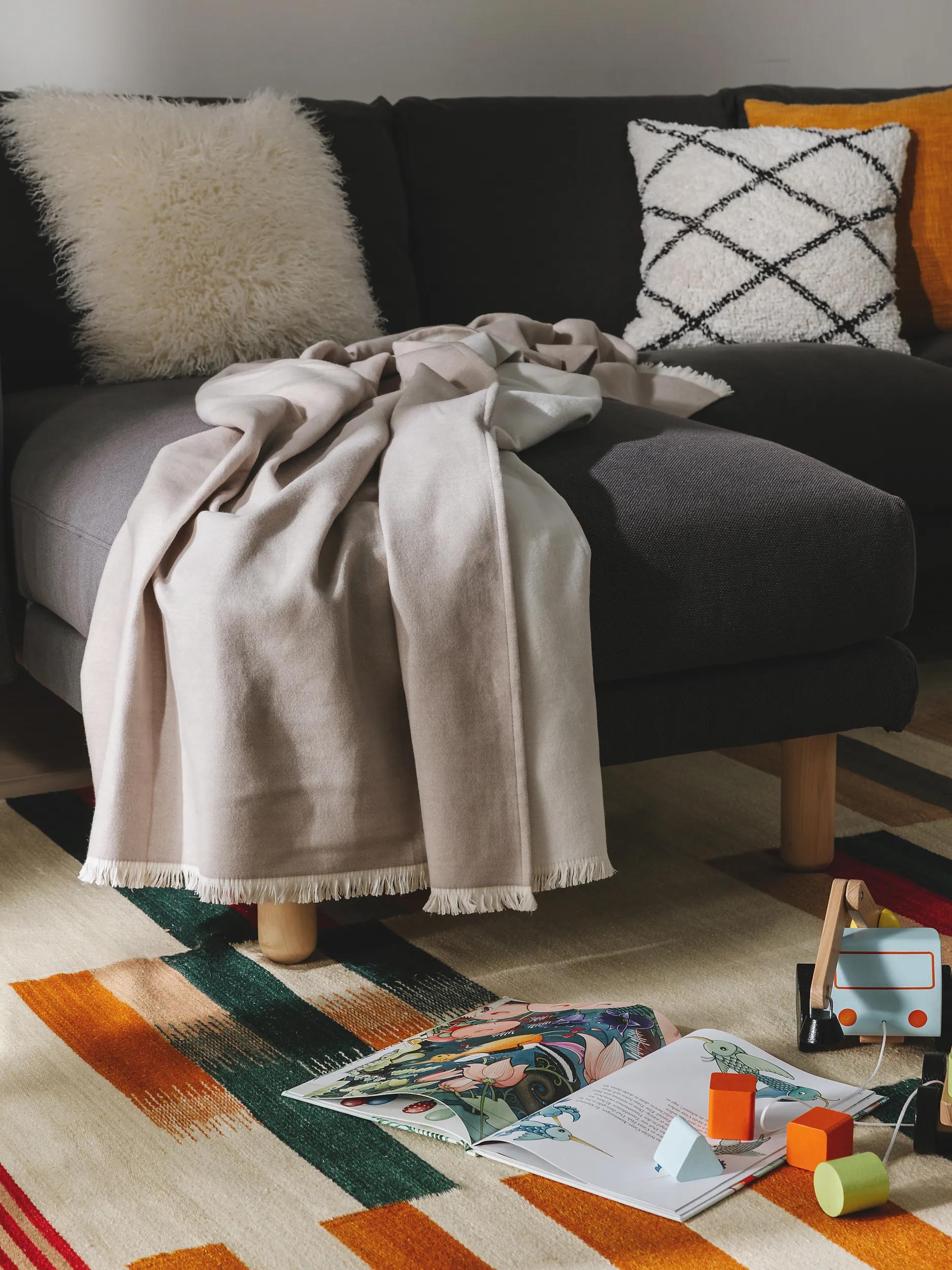 Cotton blanket Luca Taupe