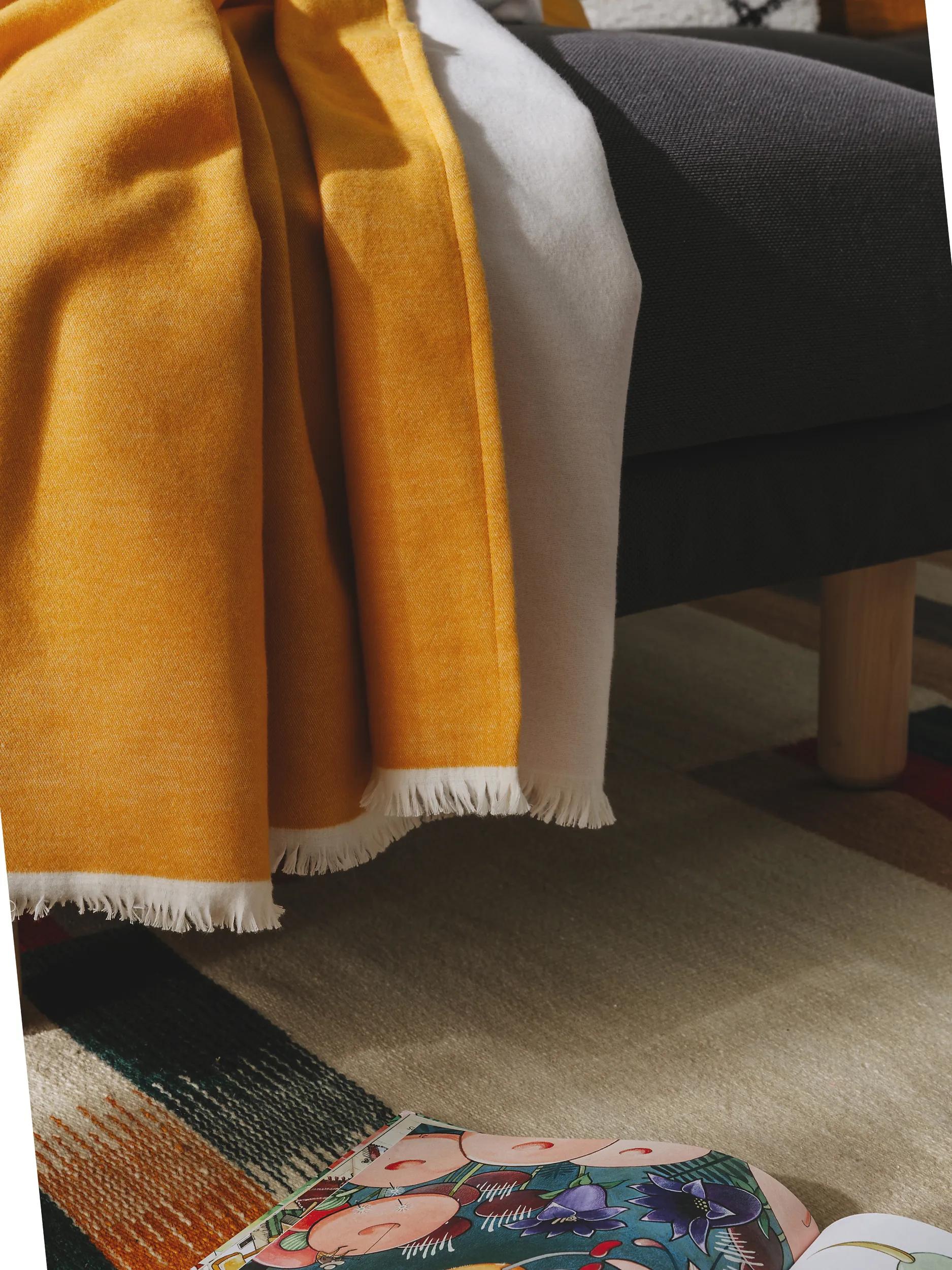 Cotton blanket Luca Yellow